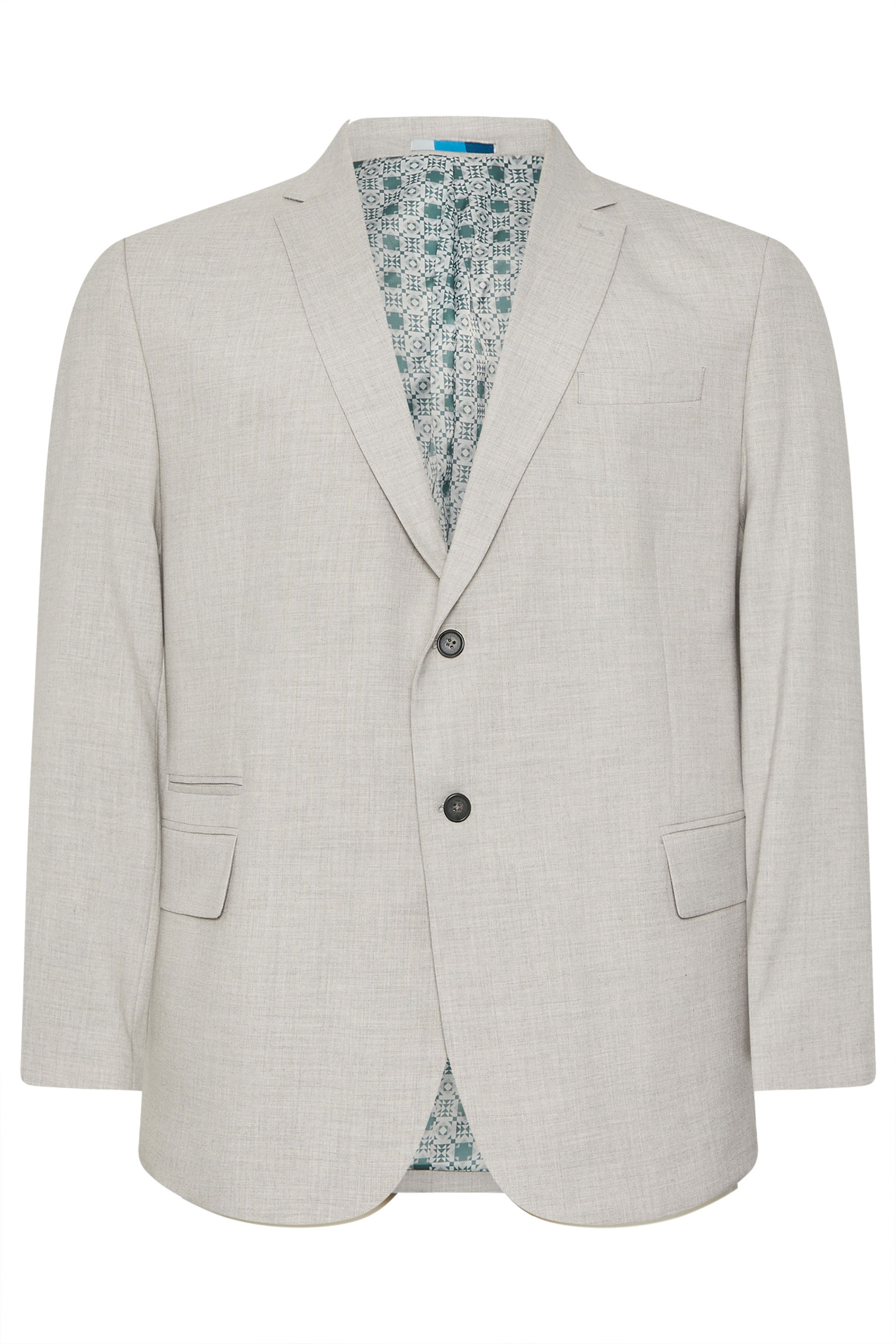 BadRhino Tailoring Big & Tall Grey Plain Suit Jacket | BadRhino 7