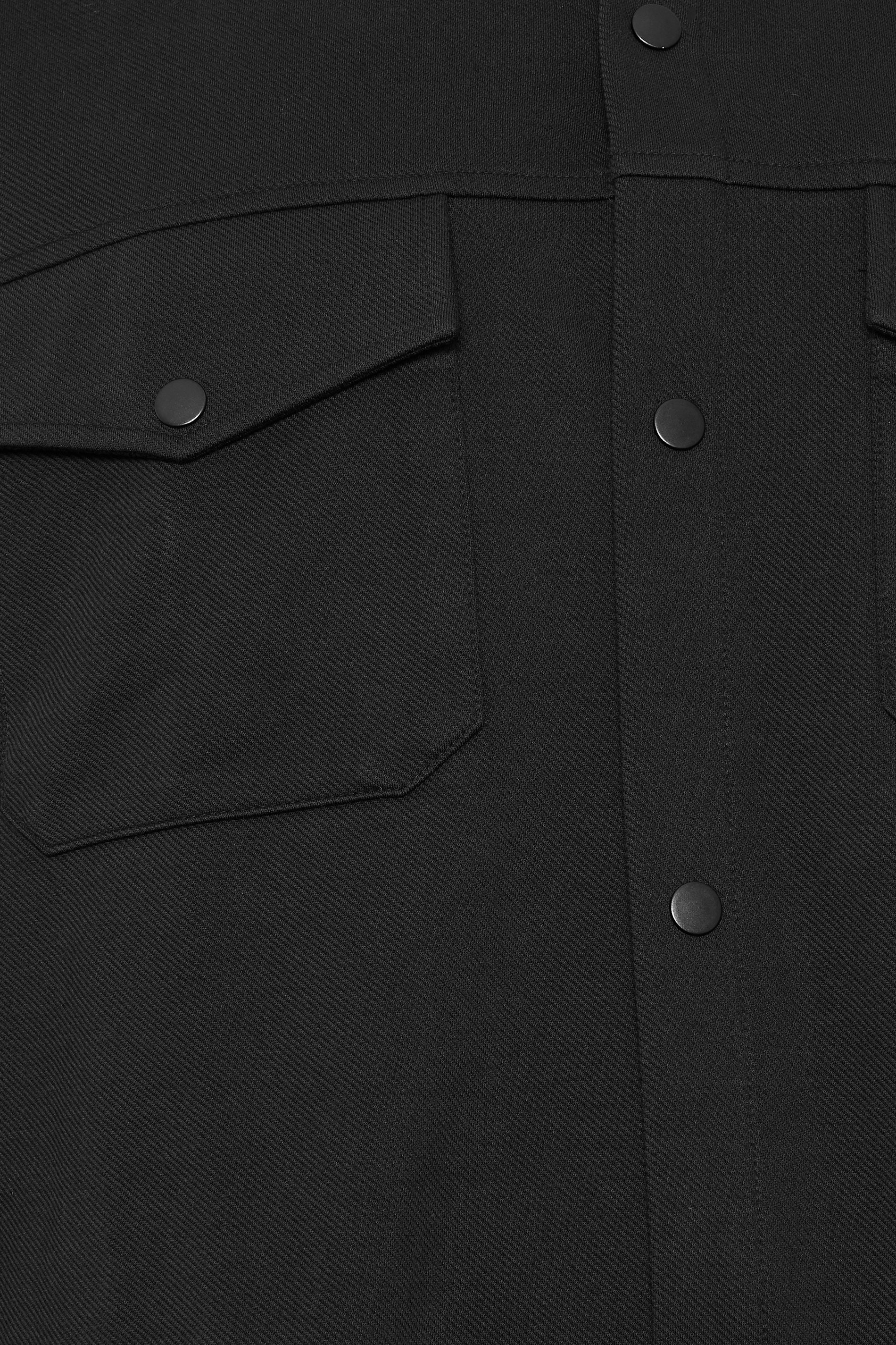 BadRhino Big & Tall Black Textured Jersey Shacket | BadRhino 5