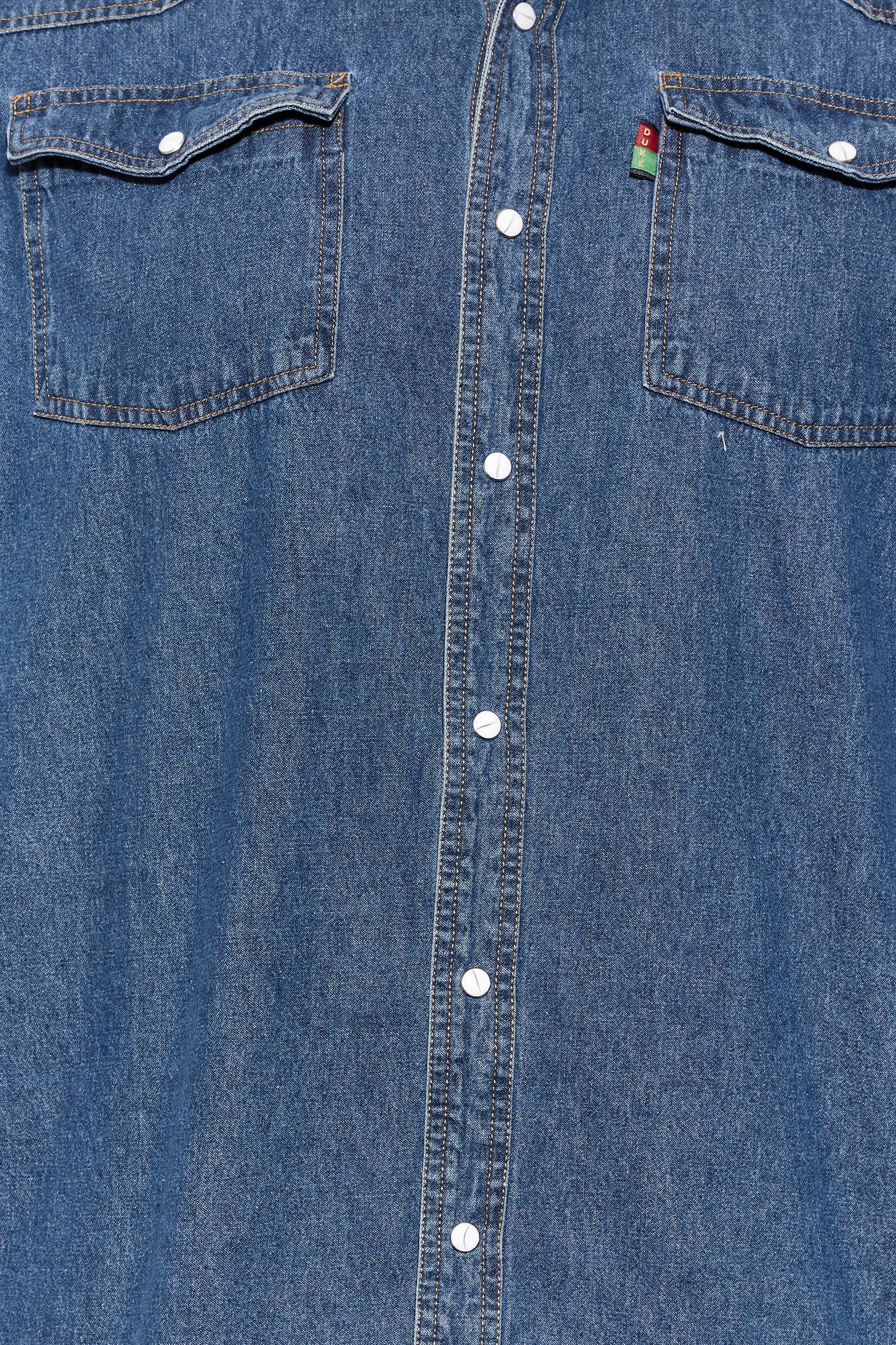 D555 Big & Tall Blue Duke Denim Shirt | BadRhino 2