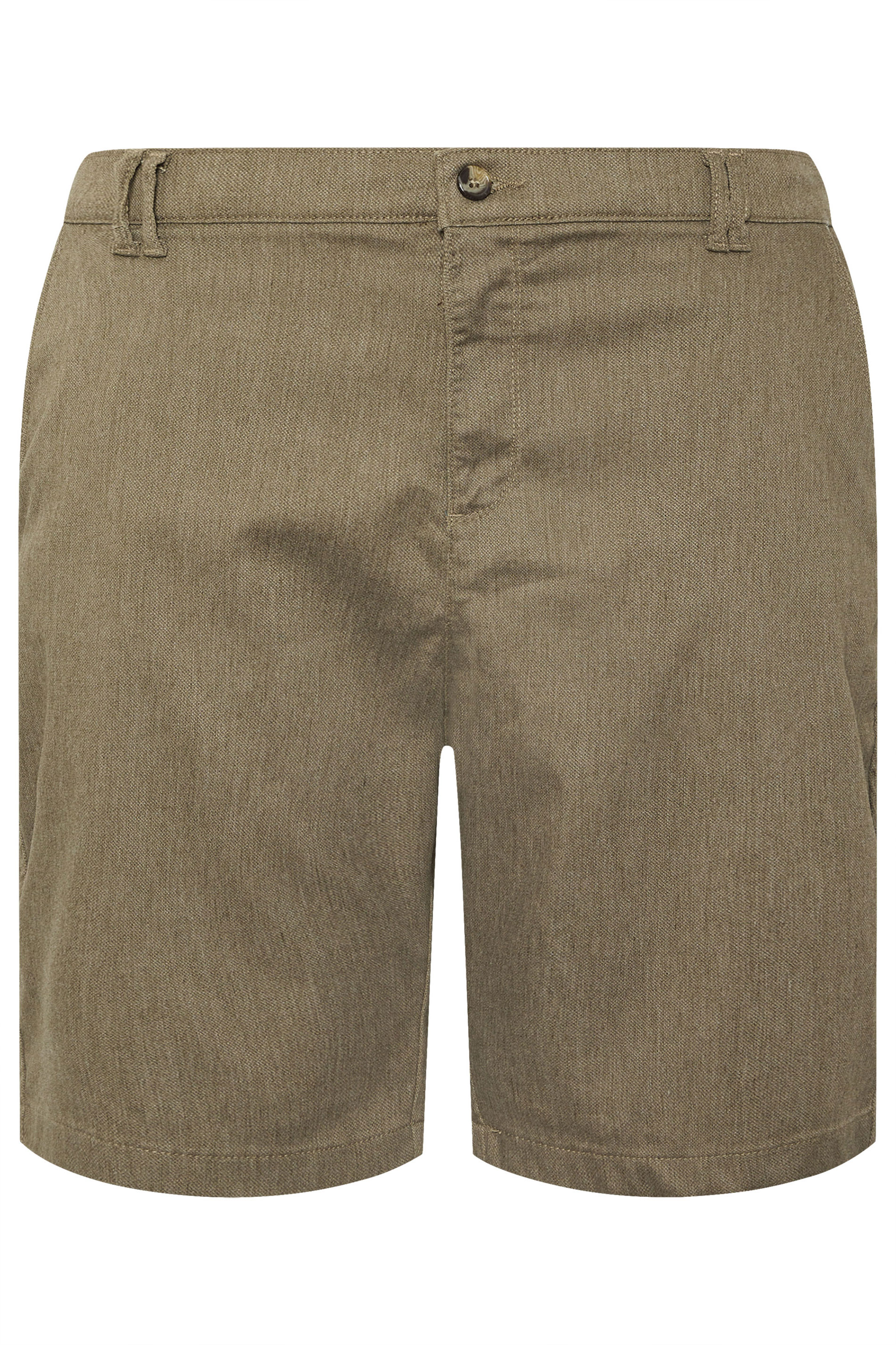 KAM Big & Tall Natural Brown Smart Stretch Shorts | BadRhino 4