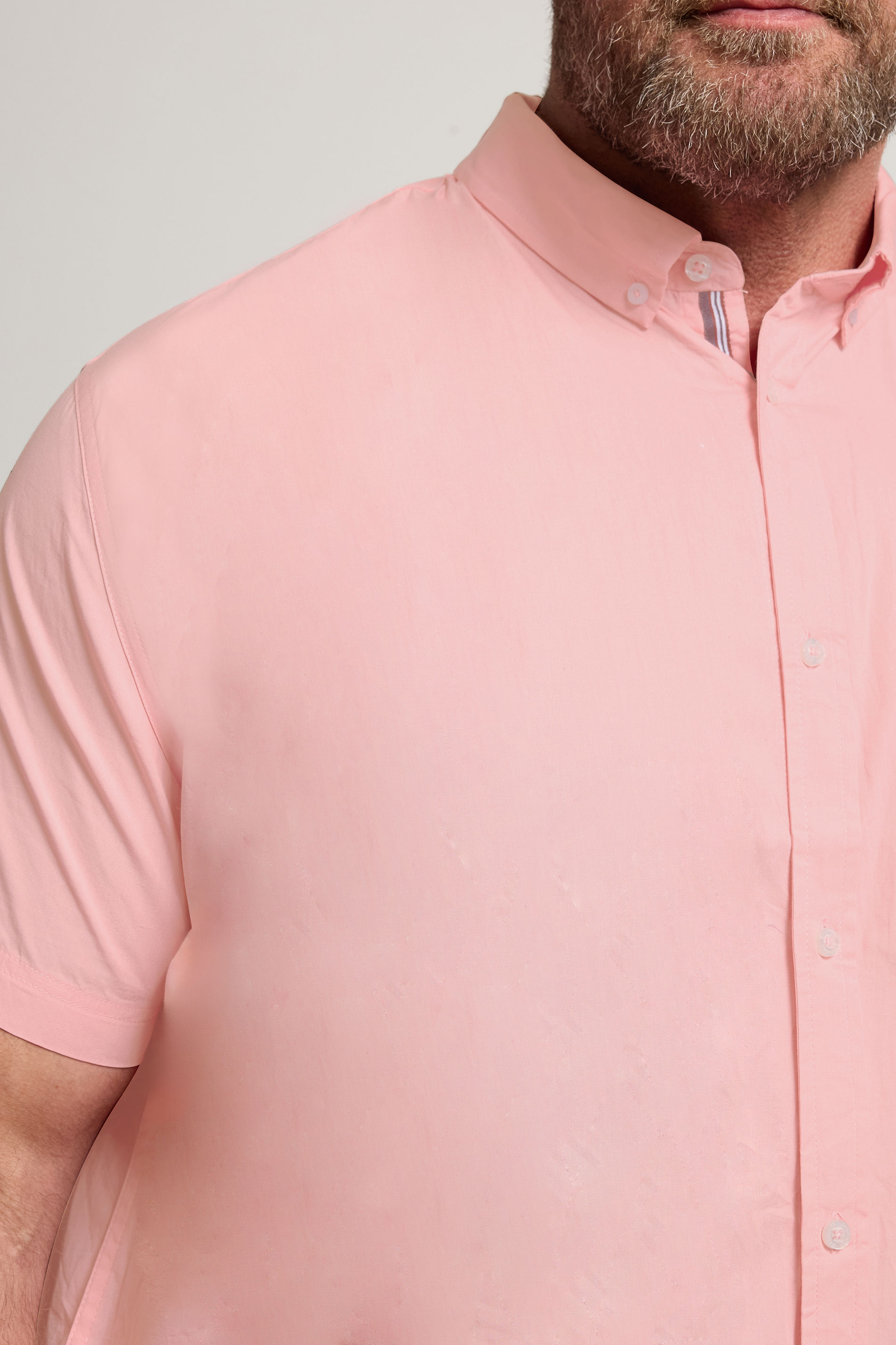 BadRhino Big & Tall Pink Poplin Shirt | BadRhino 4