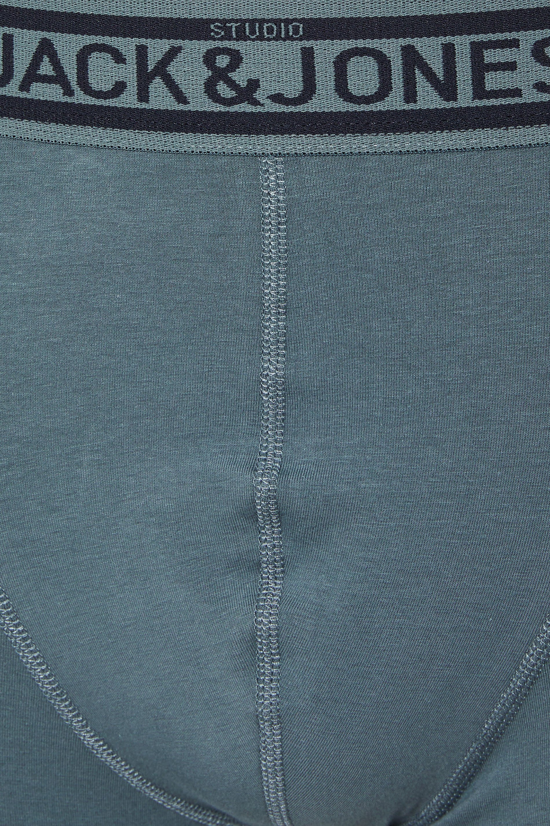 JACK & JONES Big & Tall 3 Pack Blue/Grey/Navy Blue Boxers | BadRhino 9
