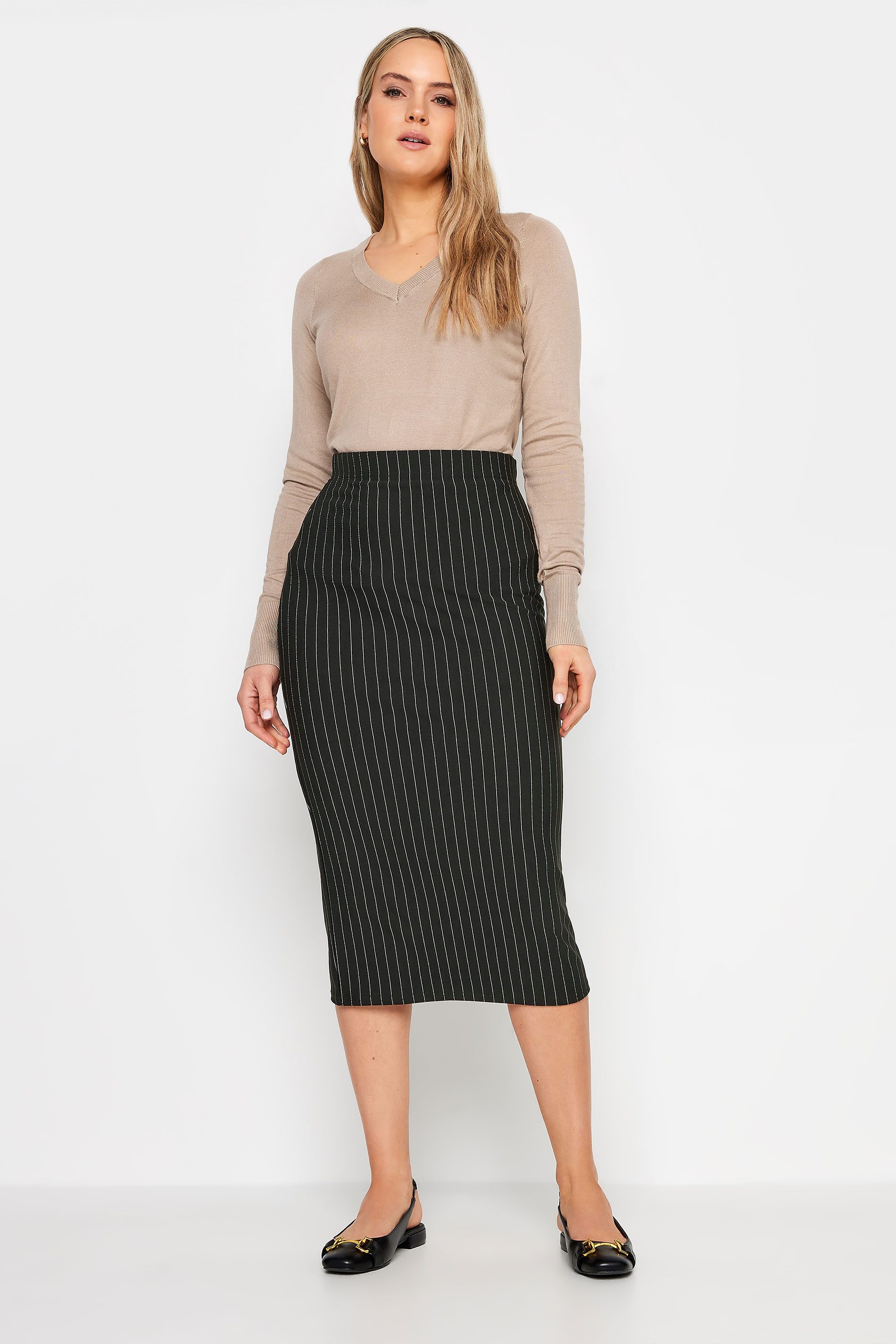 LTS Tall Womens Pinstripe Midaxi Skirt | Long Tall Sally 1