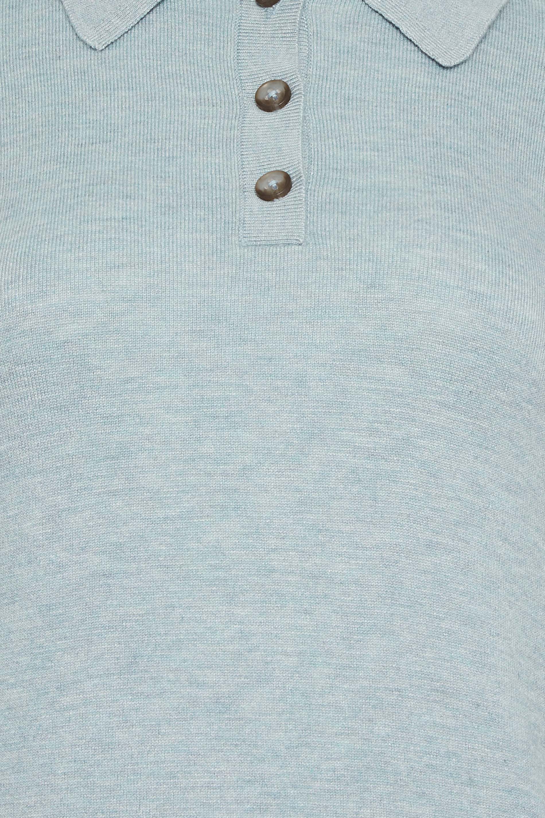 LTS Tall Light Blue Long Sleeve Polo Neck Jumper | Long Tall Sally 5