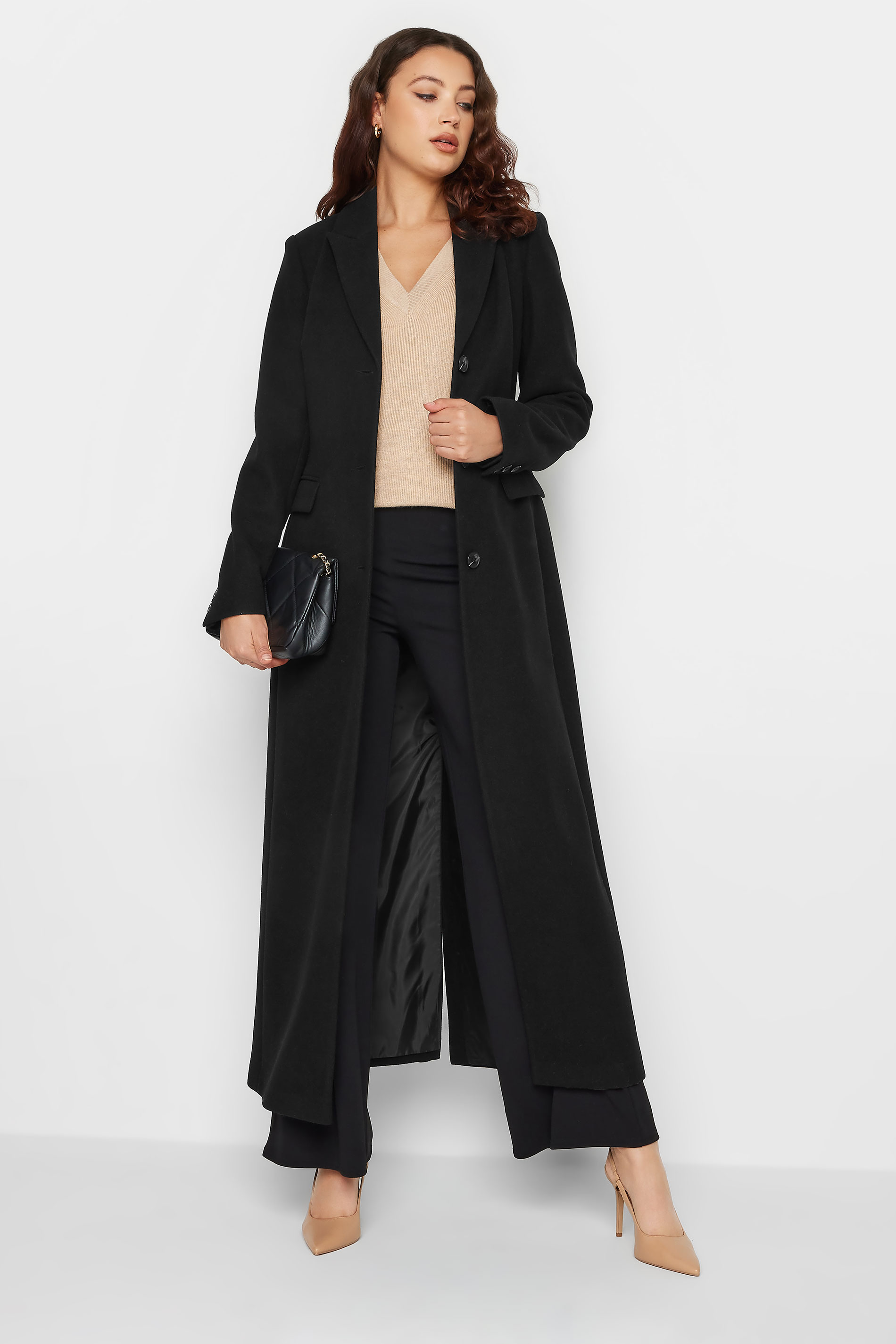 Tall Women's LTS Black Long Formal Coat | Long Tall Sally 2