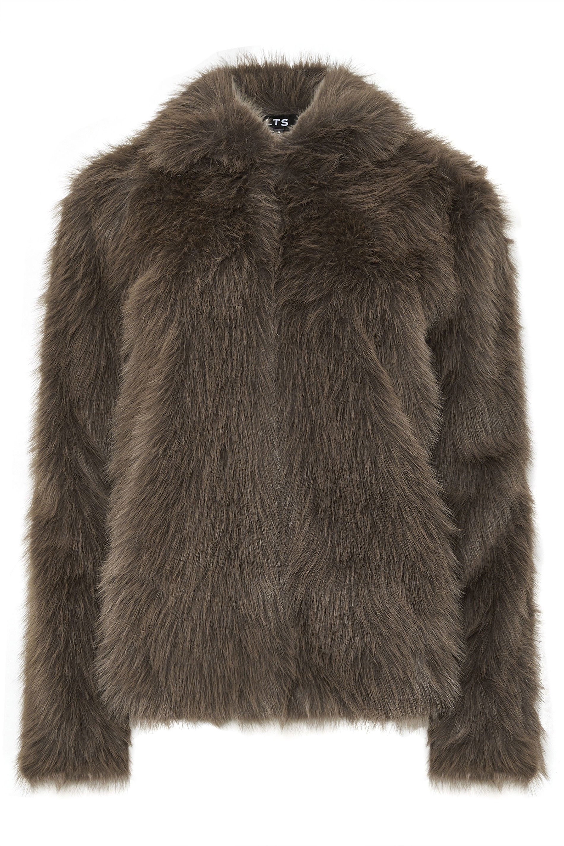 LTS Tall Chocolate Brown Faux Fur Jacket | Long Tall Sally 6