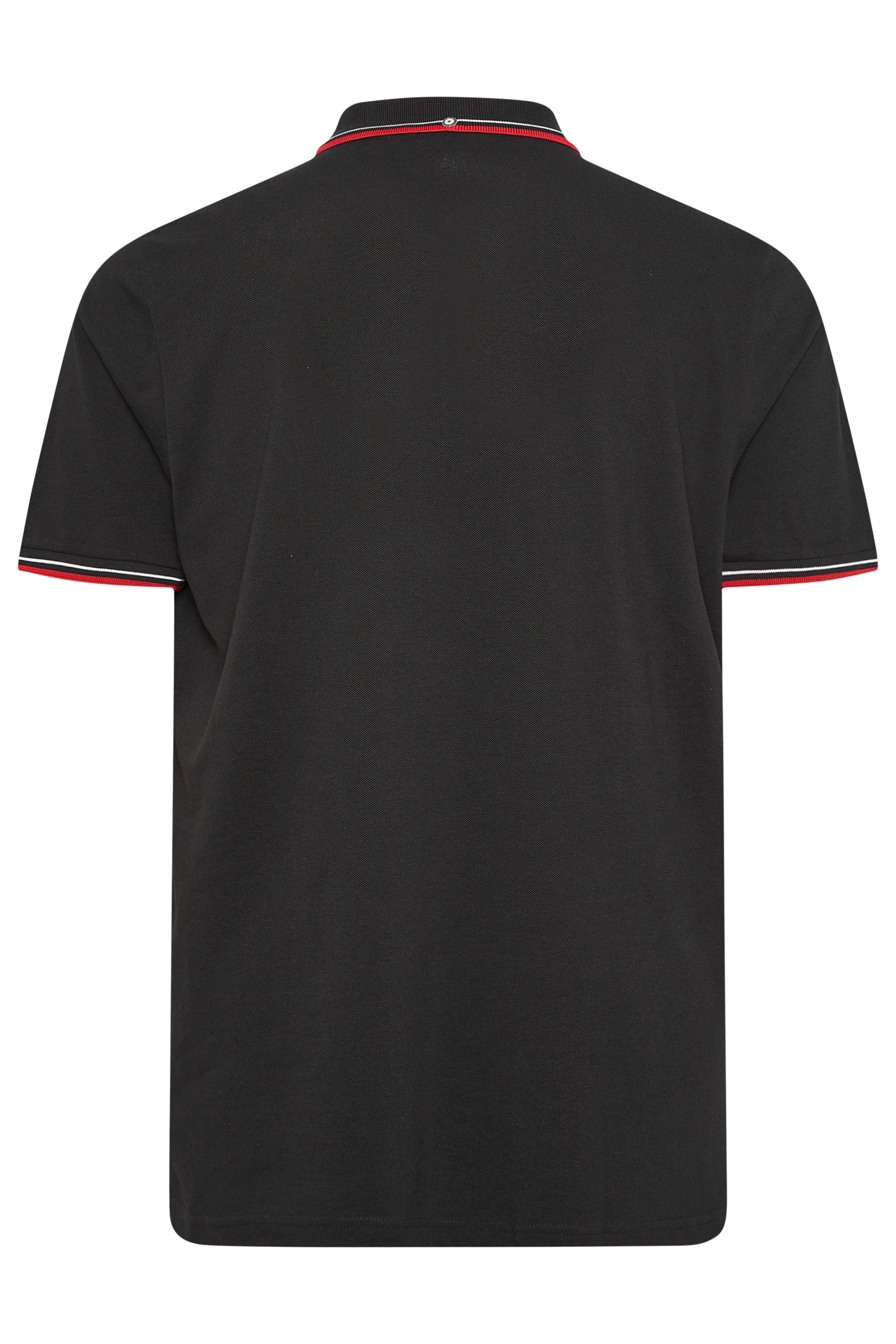 Ben Sherman Big & Tall Black Signature Pique Polo Shirt BadRhino 4