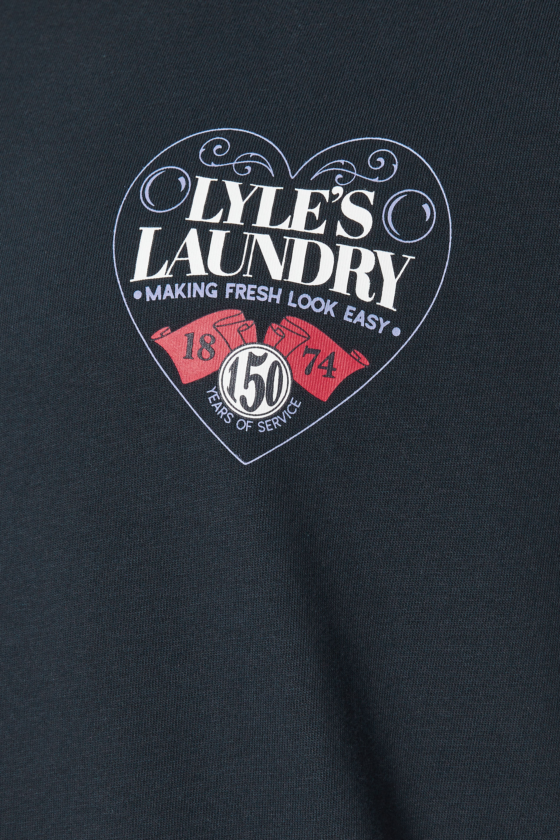 LYLE & SCOTT Big & Tall Navy Blue Laundry Graphic T-Shirt | BadRhino 5