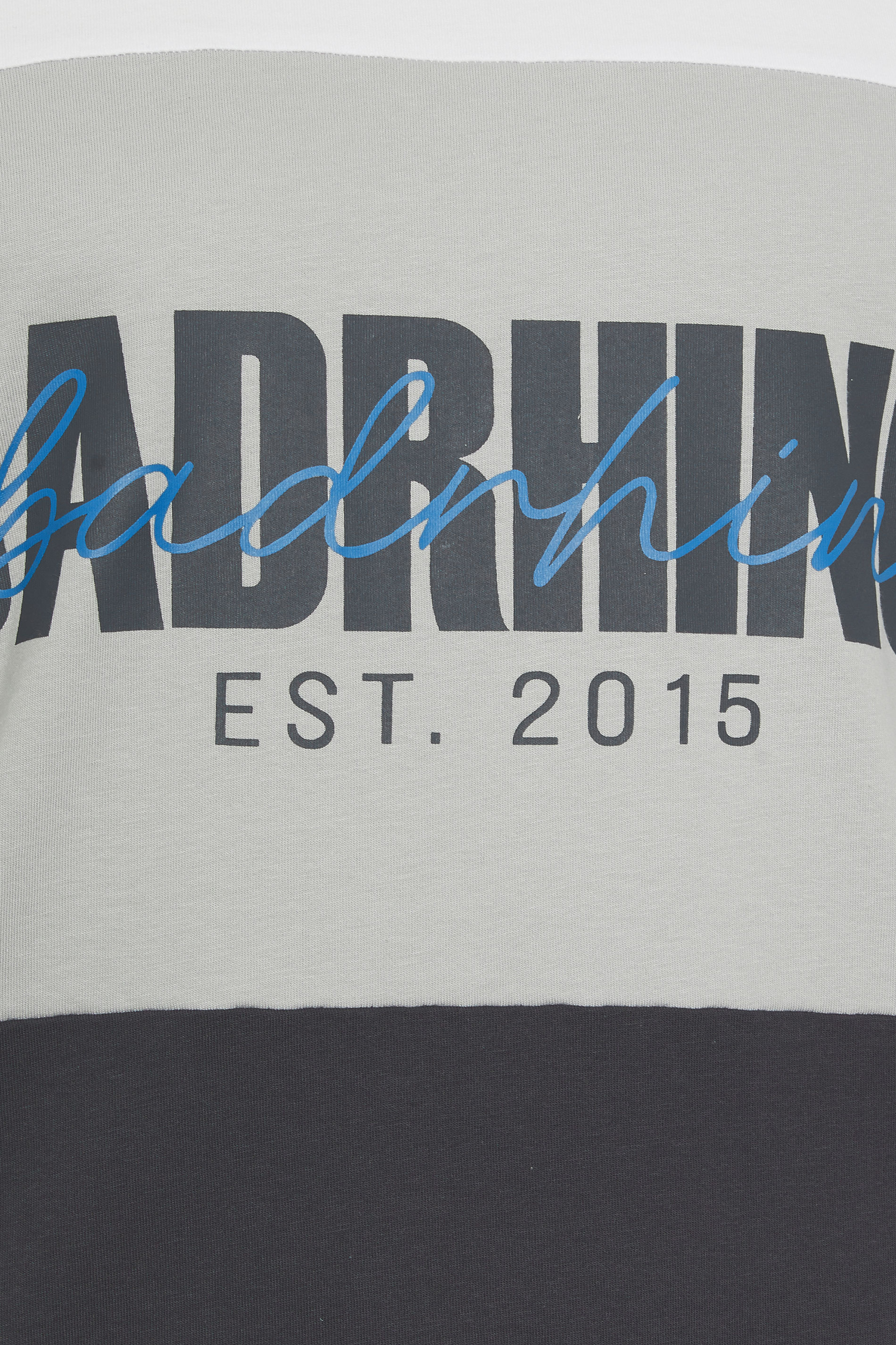 BadRhino Big & Tall Grey Cut & Sew Scripted T-Shirt | BadRhino 5