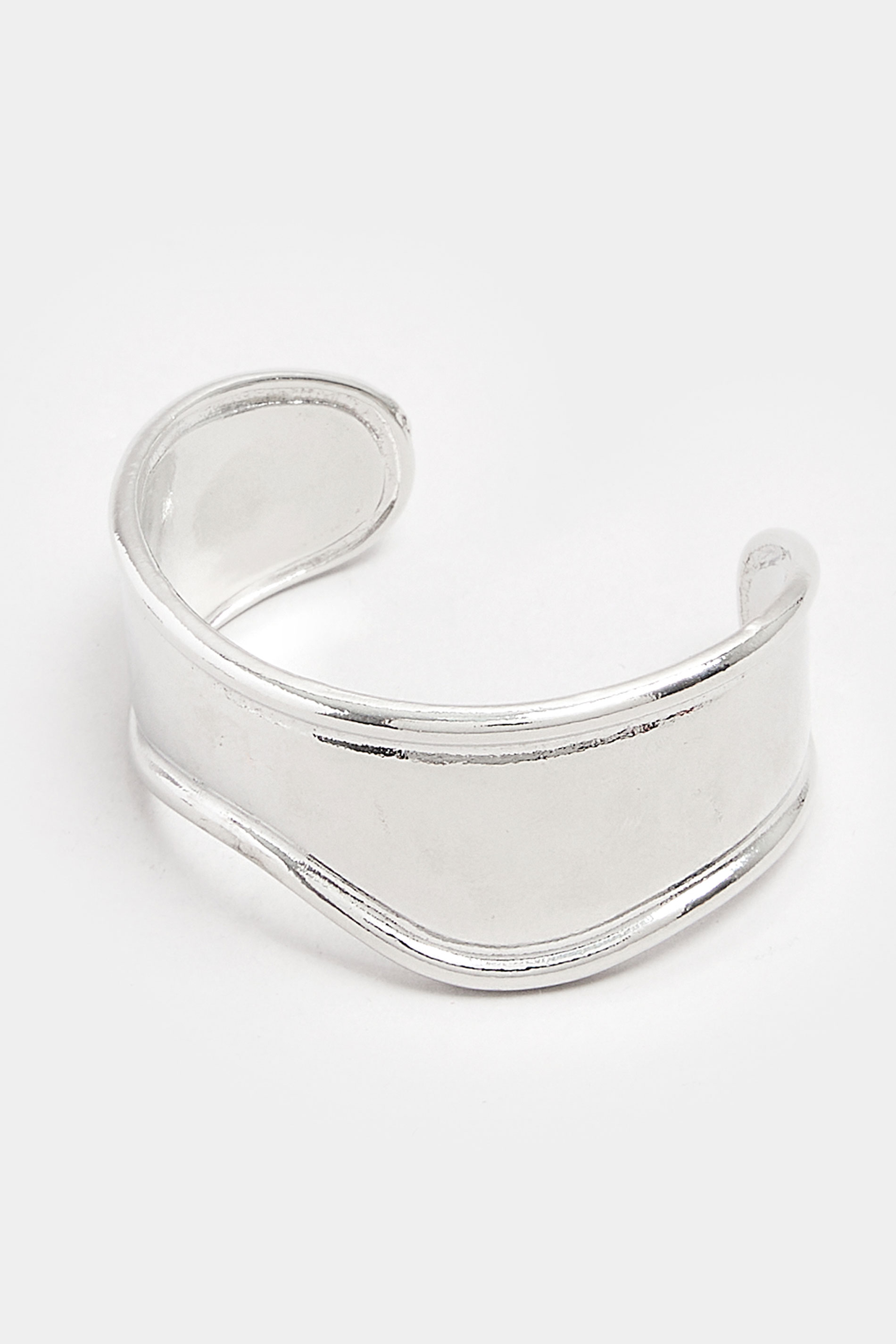 Silver Tone Cuffed Bracelet | Yours Clothing 2