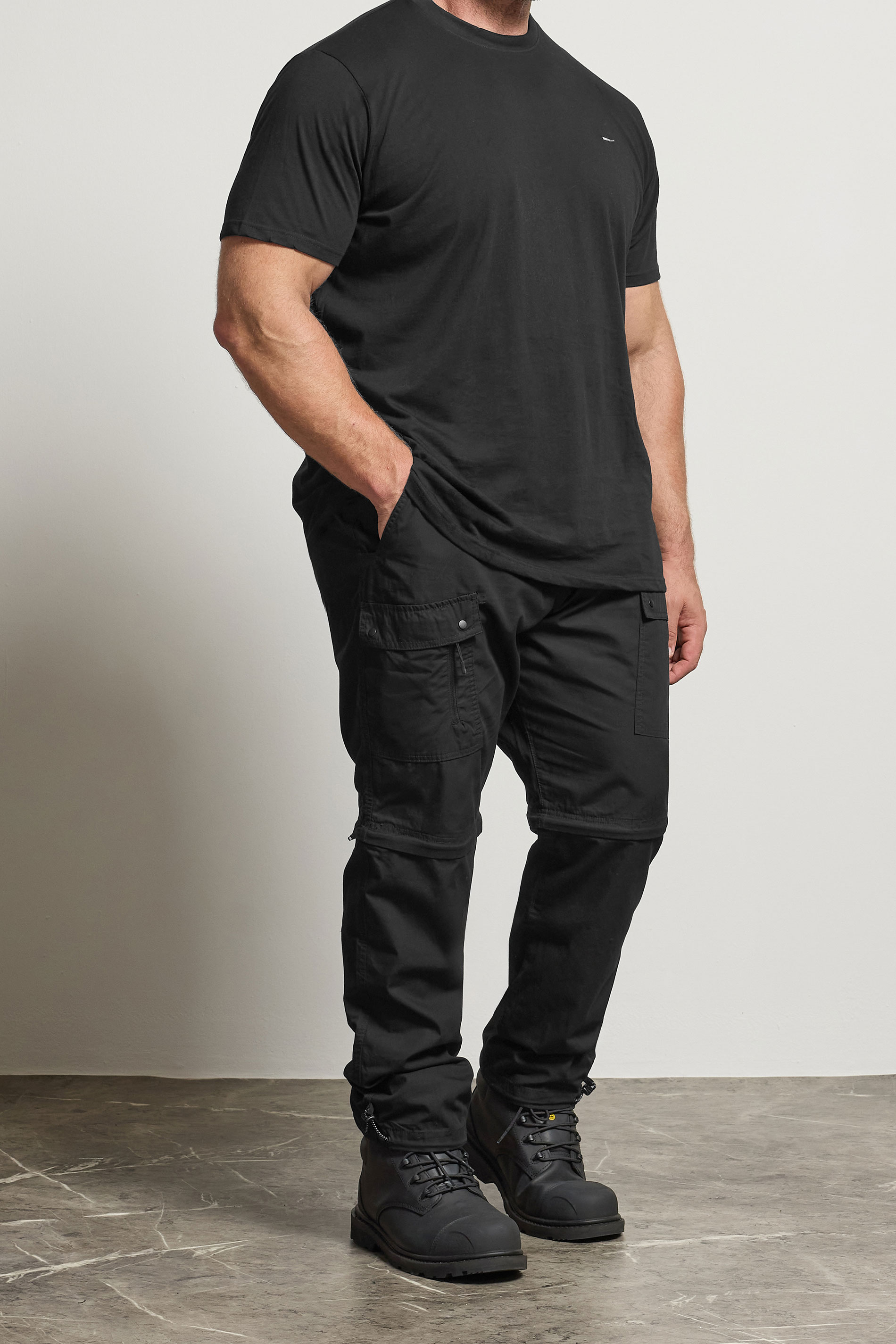 BadRhino Big & Tall Black 2 in 1 Trekking Trousers | BadRhino 1