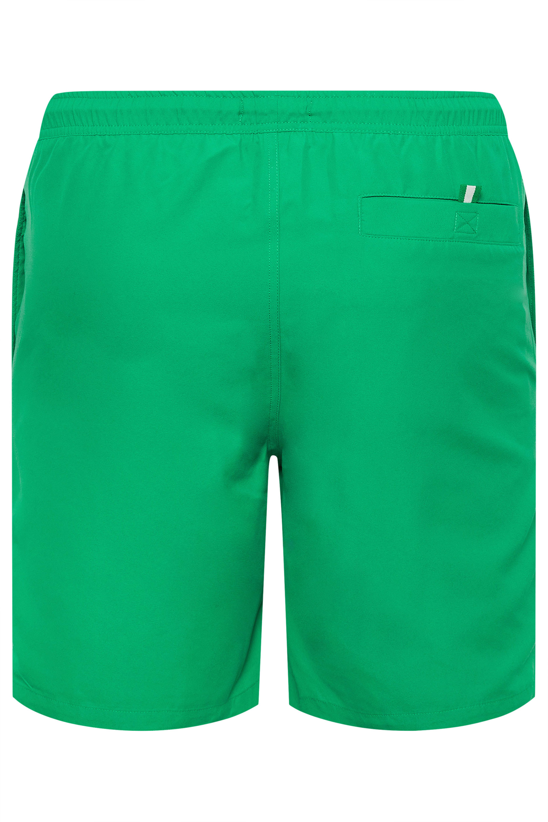 BadRhino Big & Tall Plain Green Swim Shorts | BadRhino 5