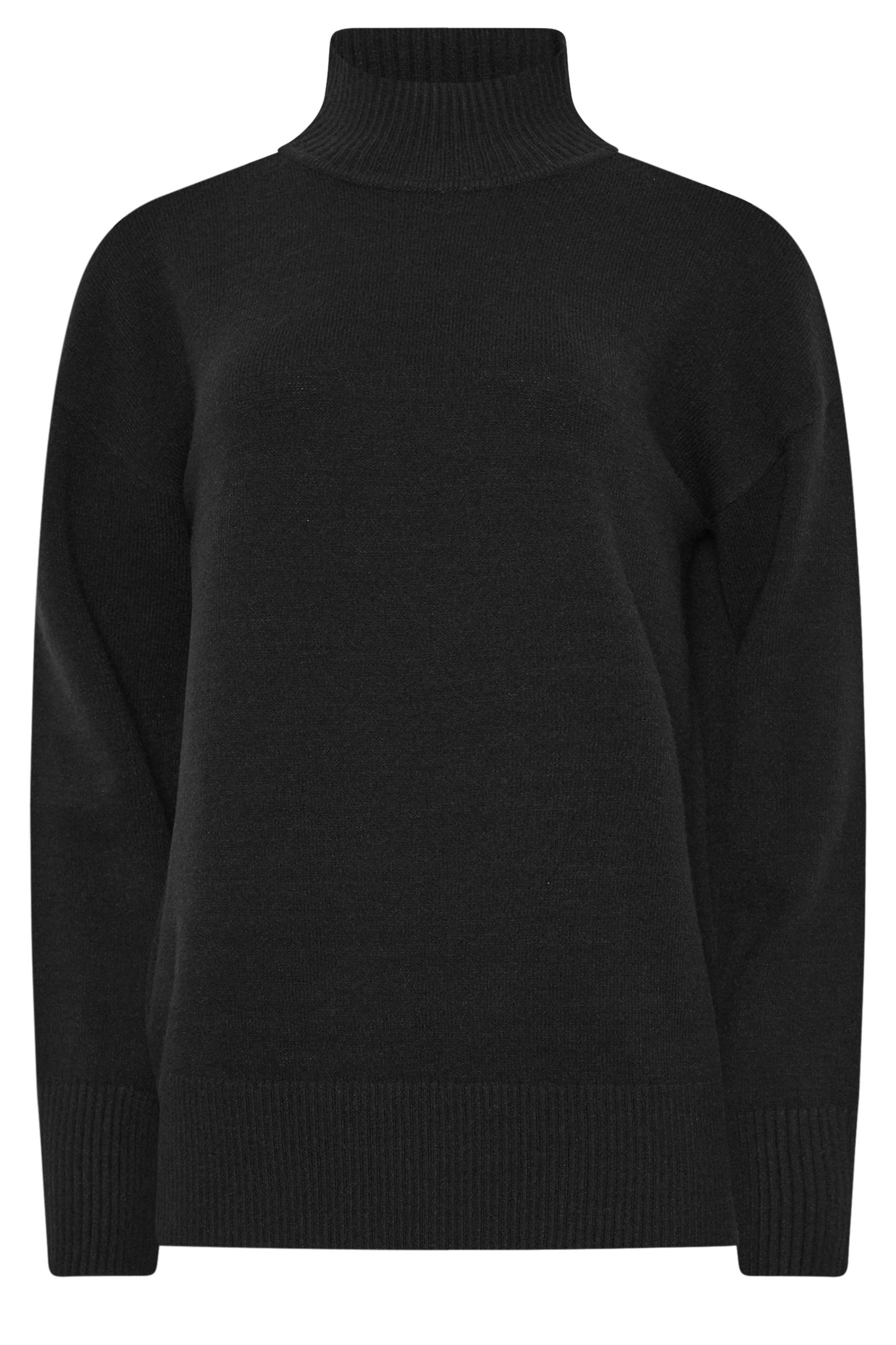 LTS Tall Black Turtle Neck Jumper | Long Tall Sally 5