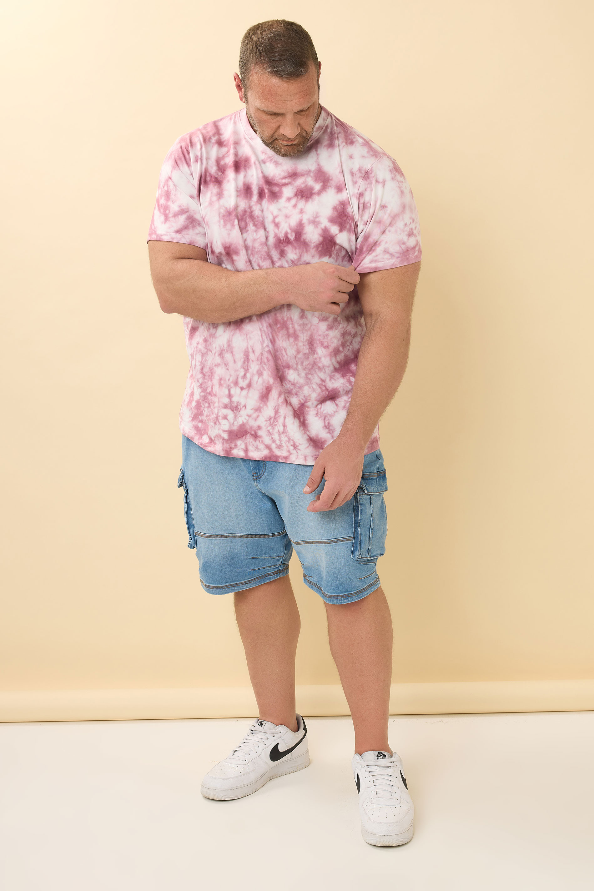 BadRhino Big & Tall Pink Tie Dye T-Shirt 2