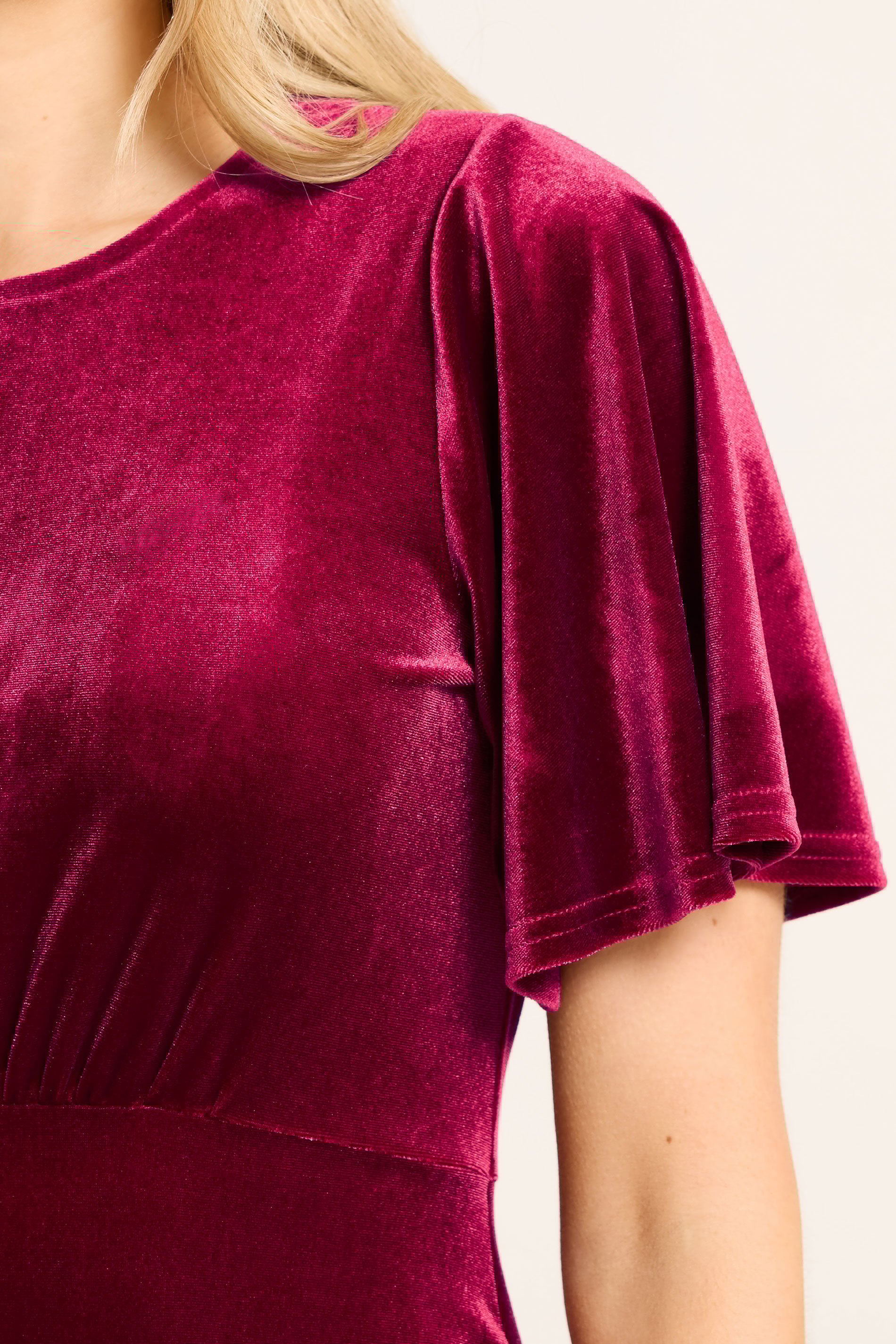 LTS Tall Red Velour Midi Tea Dress | Long Tall Sally 4