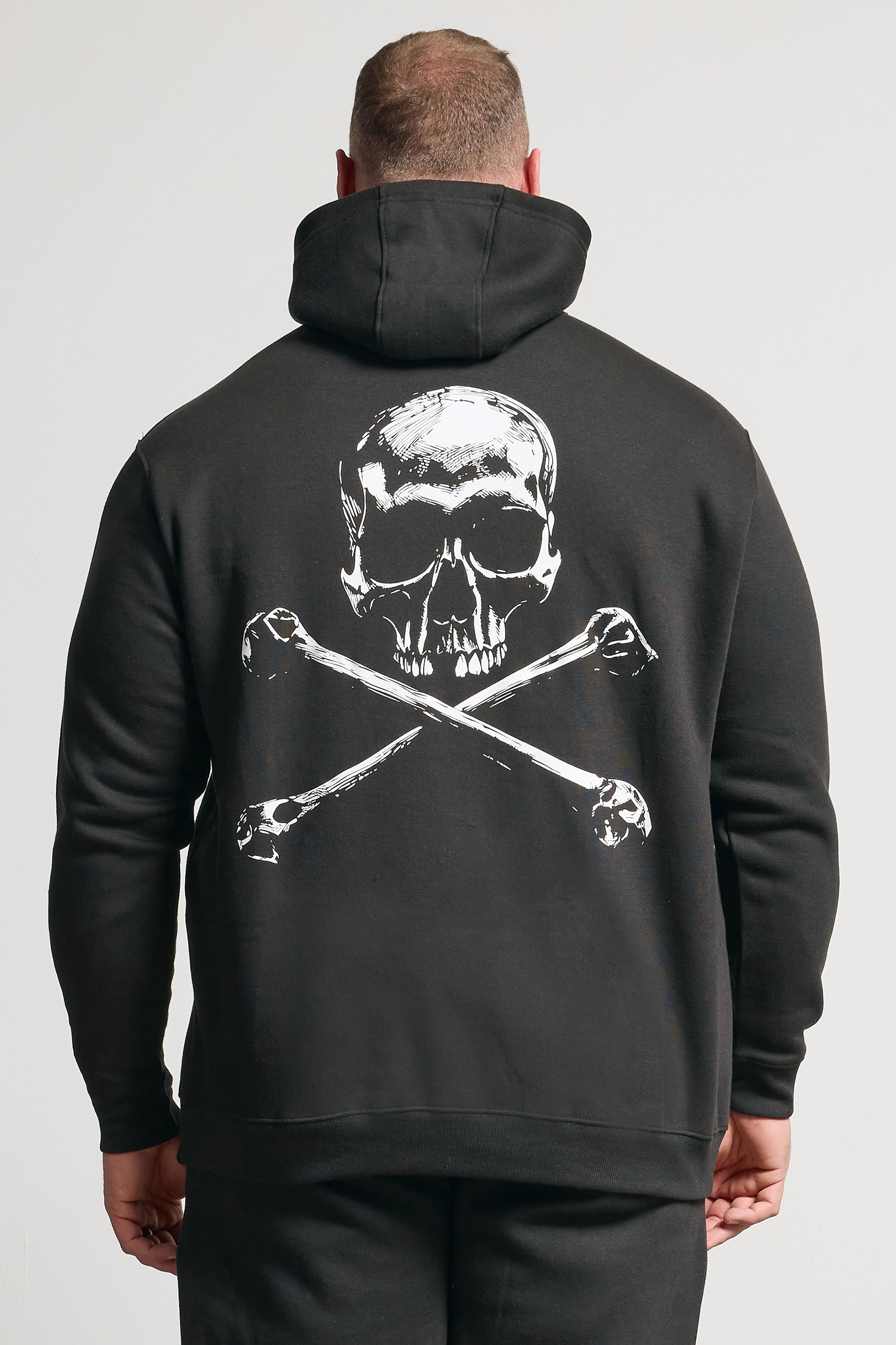 BadRhino Big & Tall Black Skull Graphic Hoodie | BadRhino 4