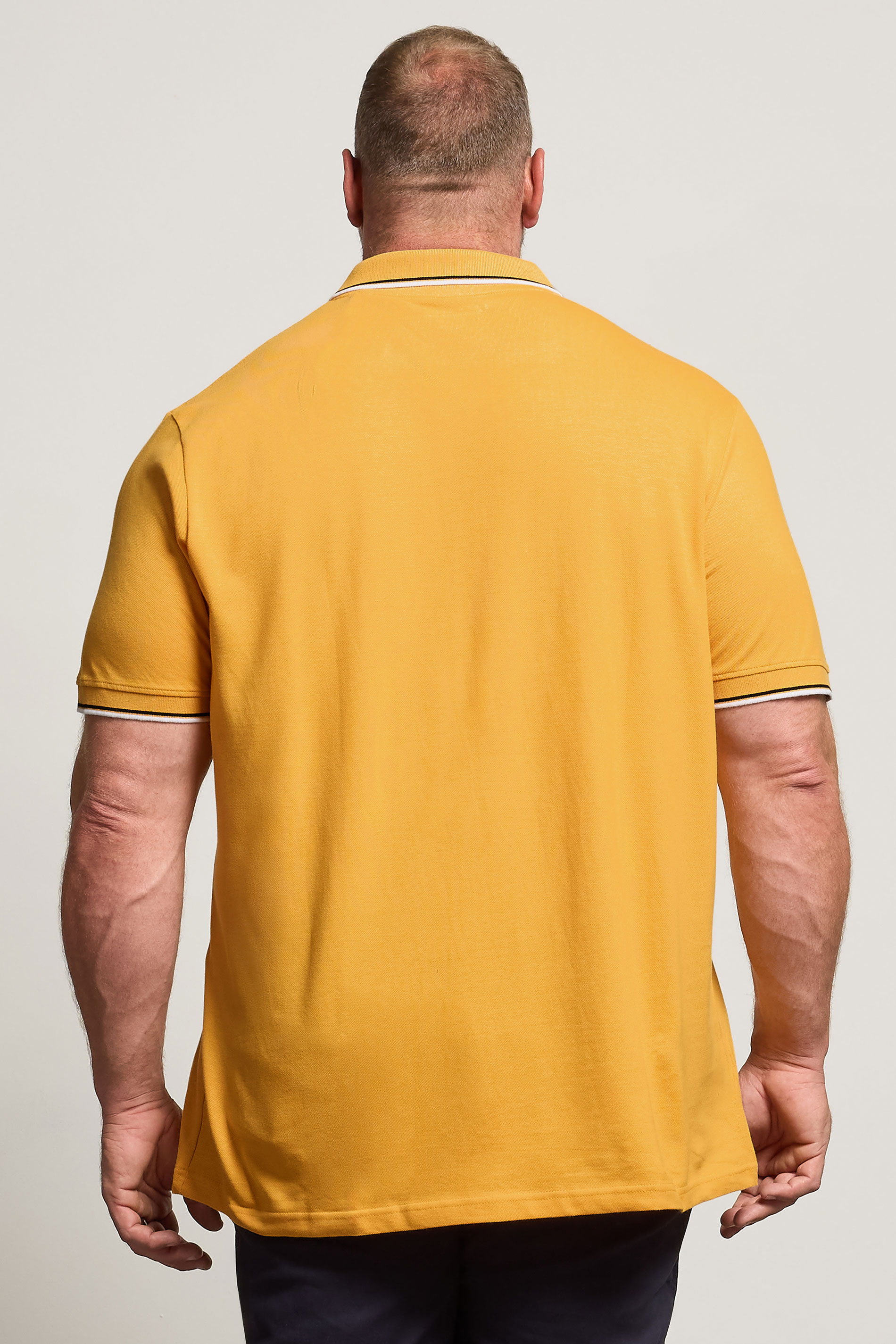 BadRhino Big & Tall Yellow Tipped Polo Shirt | BadRhino 3