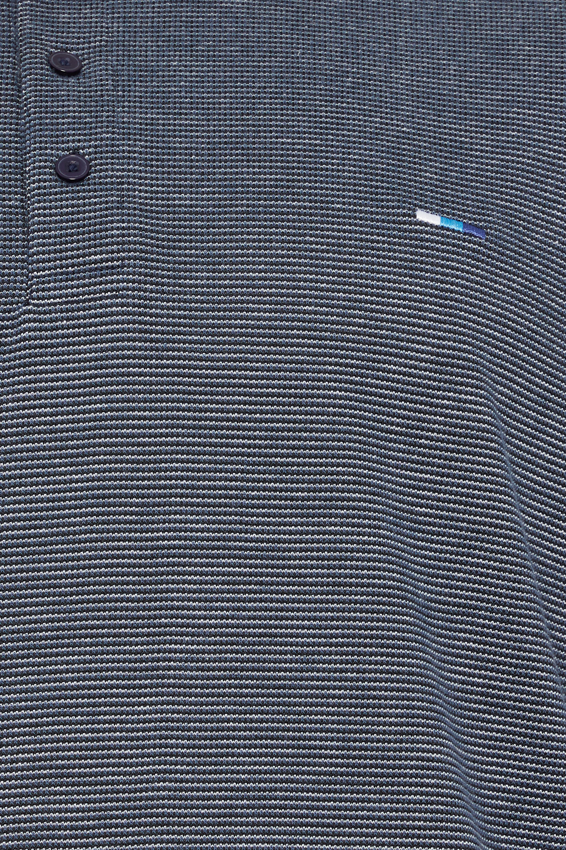 BadRhino Big & Tall Blue Fine Stripe Tipped Polo Shirt | BadRhino 6