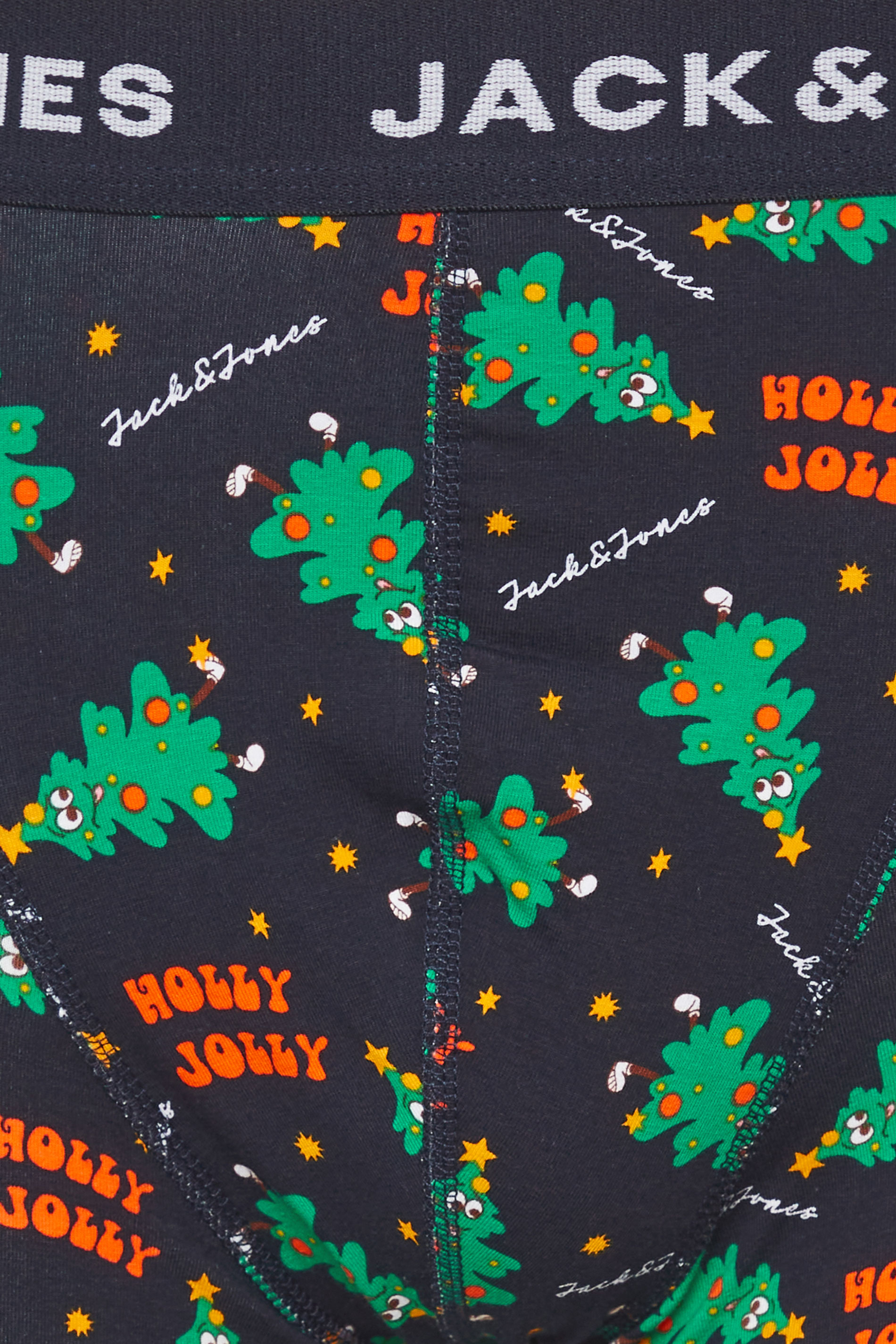 JACK & JONES 3 PACK Black 'Holly Jolly' Boxers | BadRhino 7
