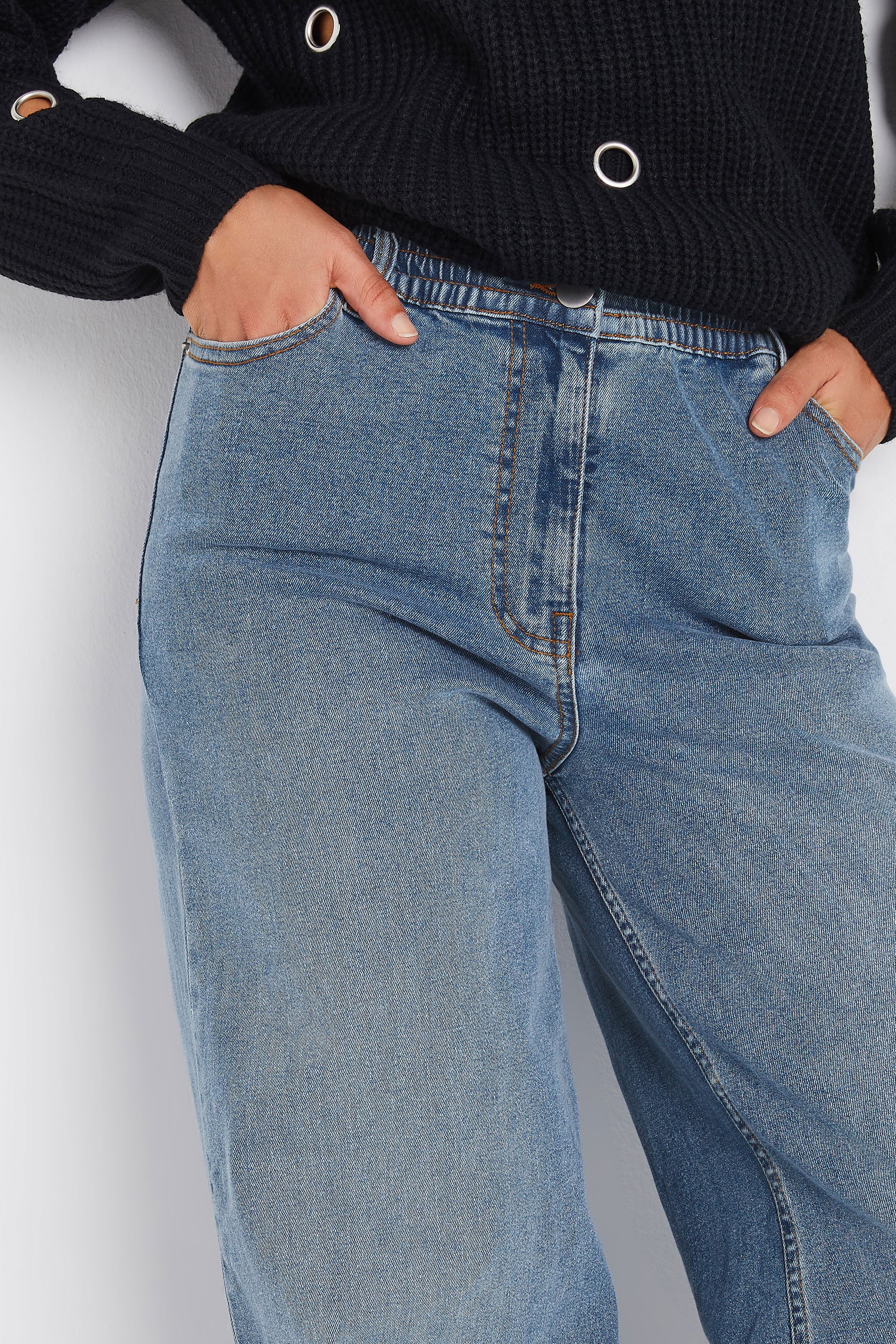 LTS Tall Light Blue Slouch Jeans | Long Tall Sally 5