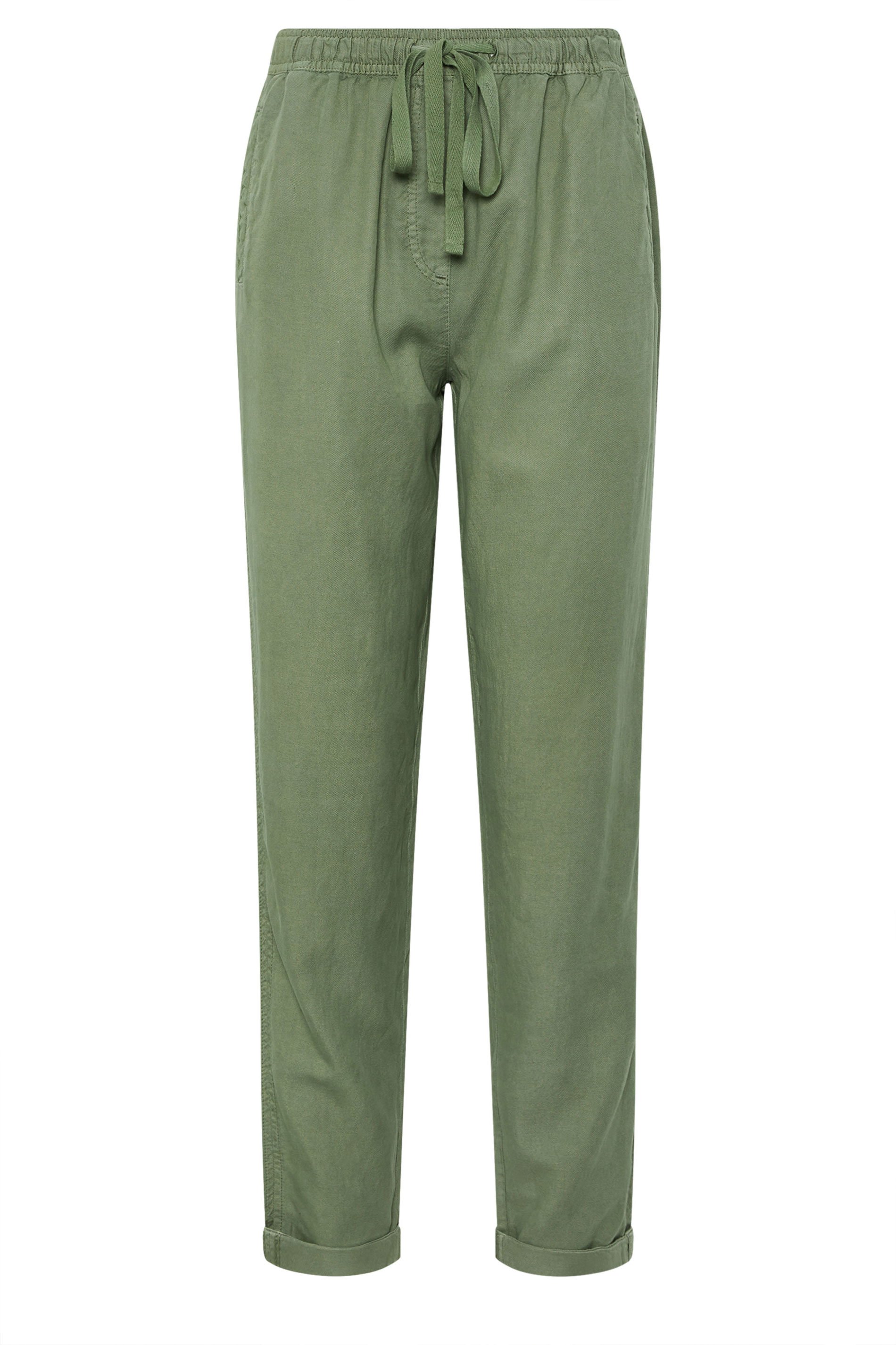 LTS Tall Green Lyocell Blend Joggers | Long Tall Sally 6