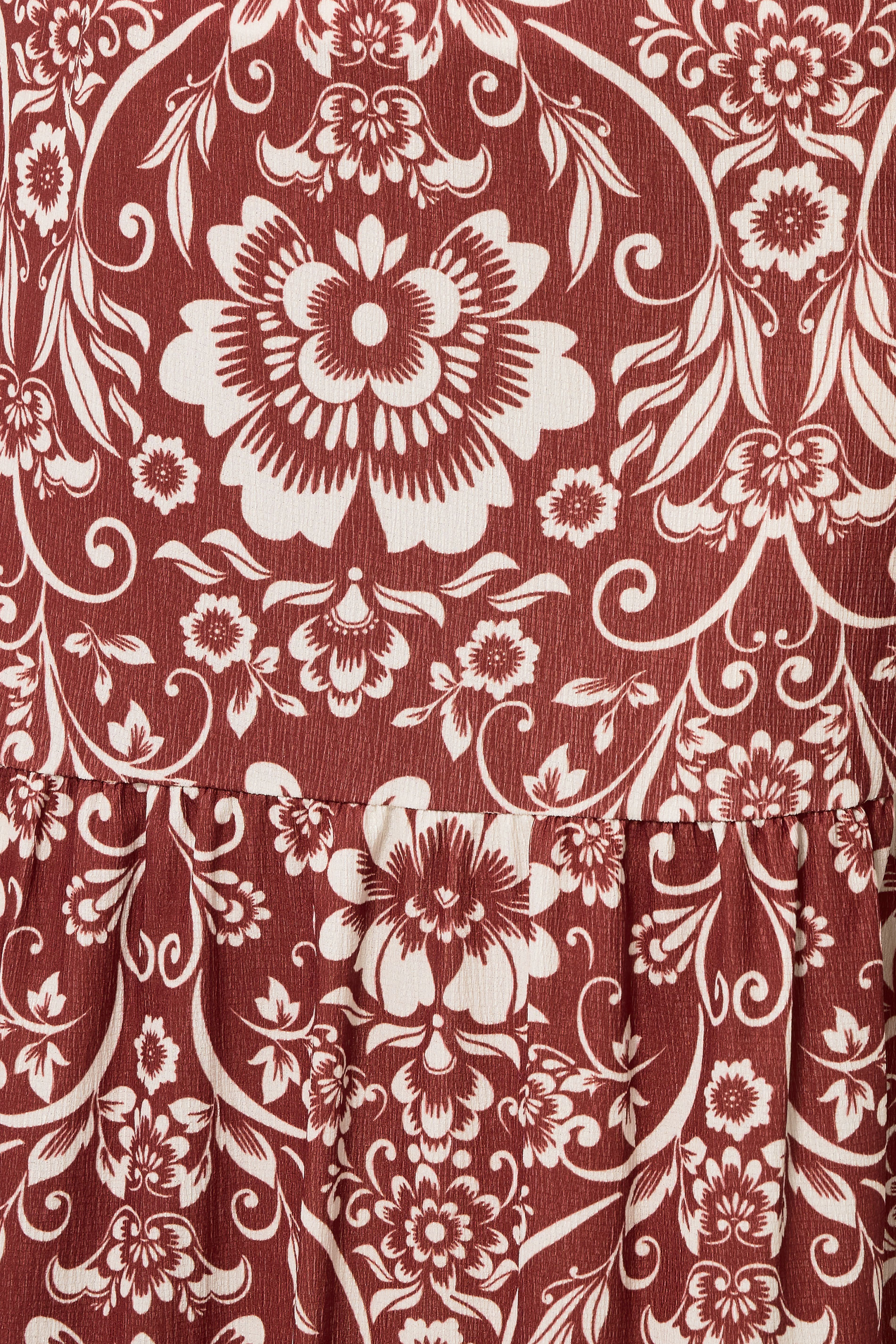 LTS Tall Red Floral Print Tiered Maxi Skirt | Long Tall Sally 4