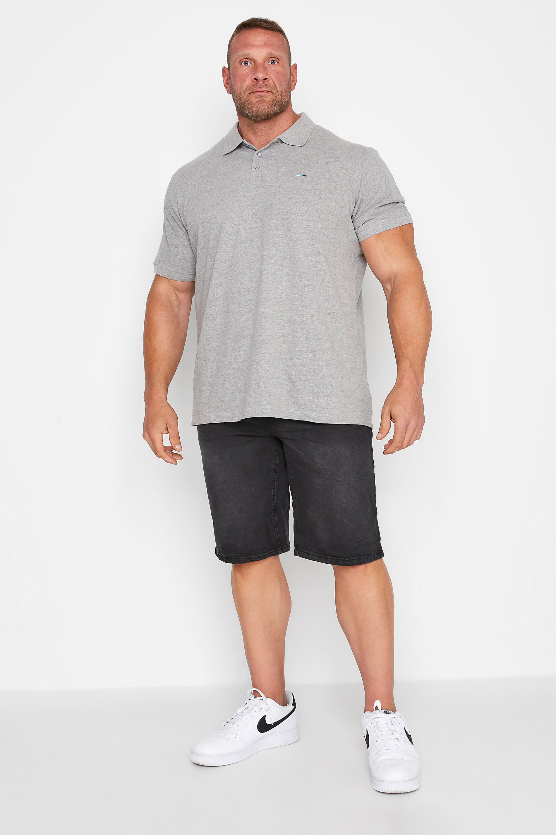 BadRhino Big & Tall Black Washed Denim Shorts | BadRhino 2