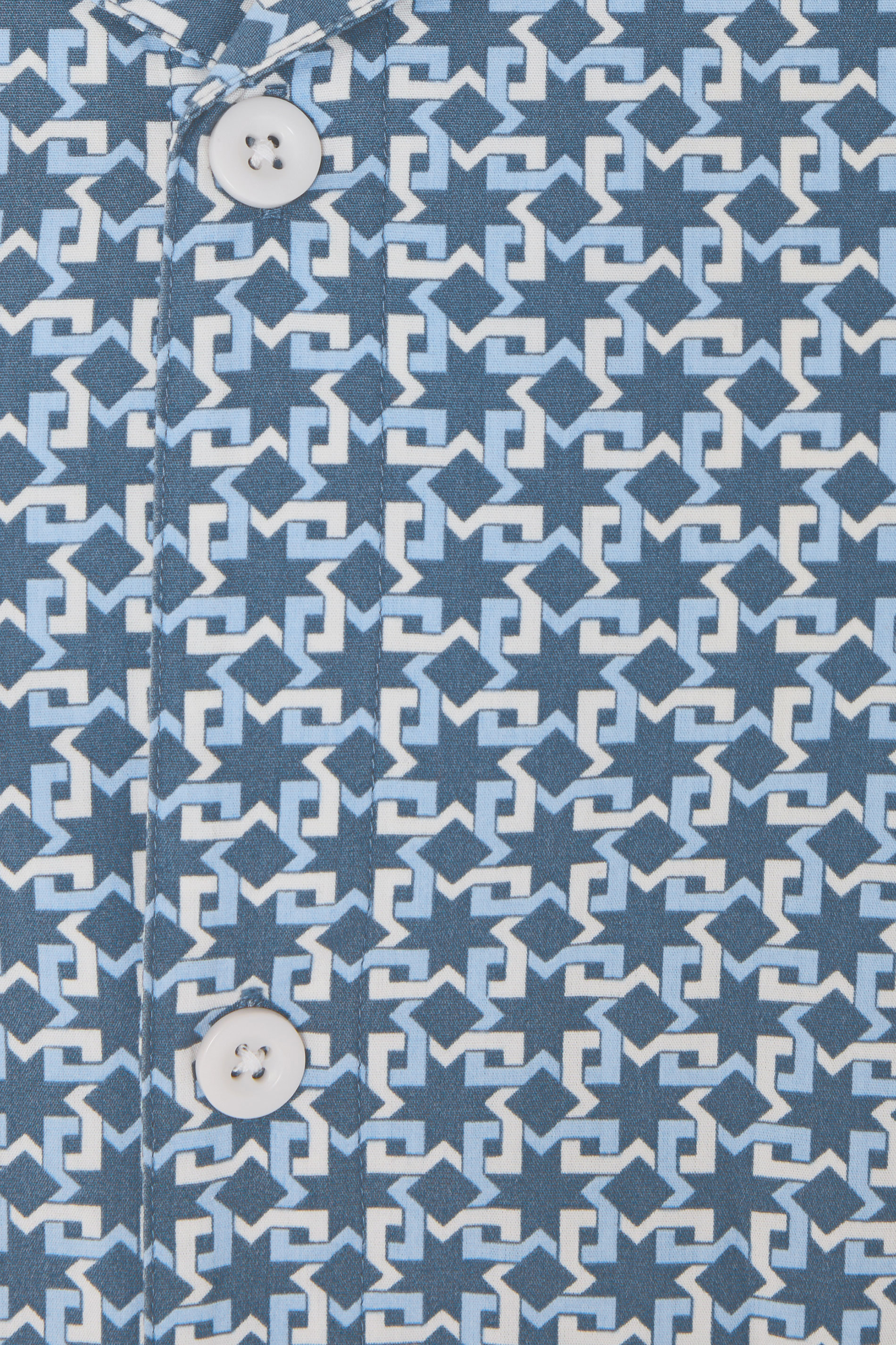 BadRhino Big & Tall Blue Geometric Poplin Shirt | BadRhino 8