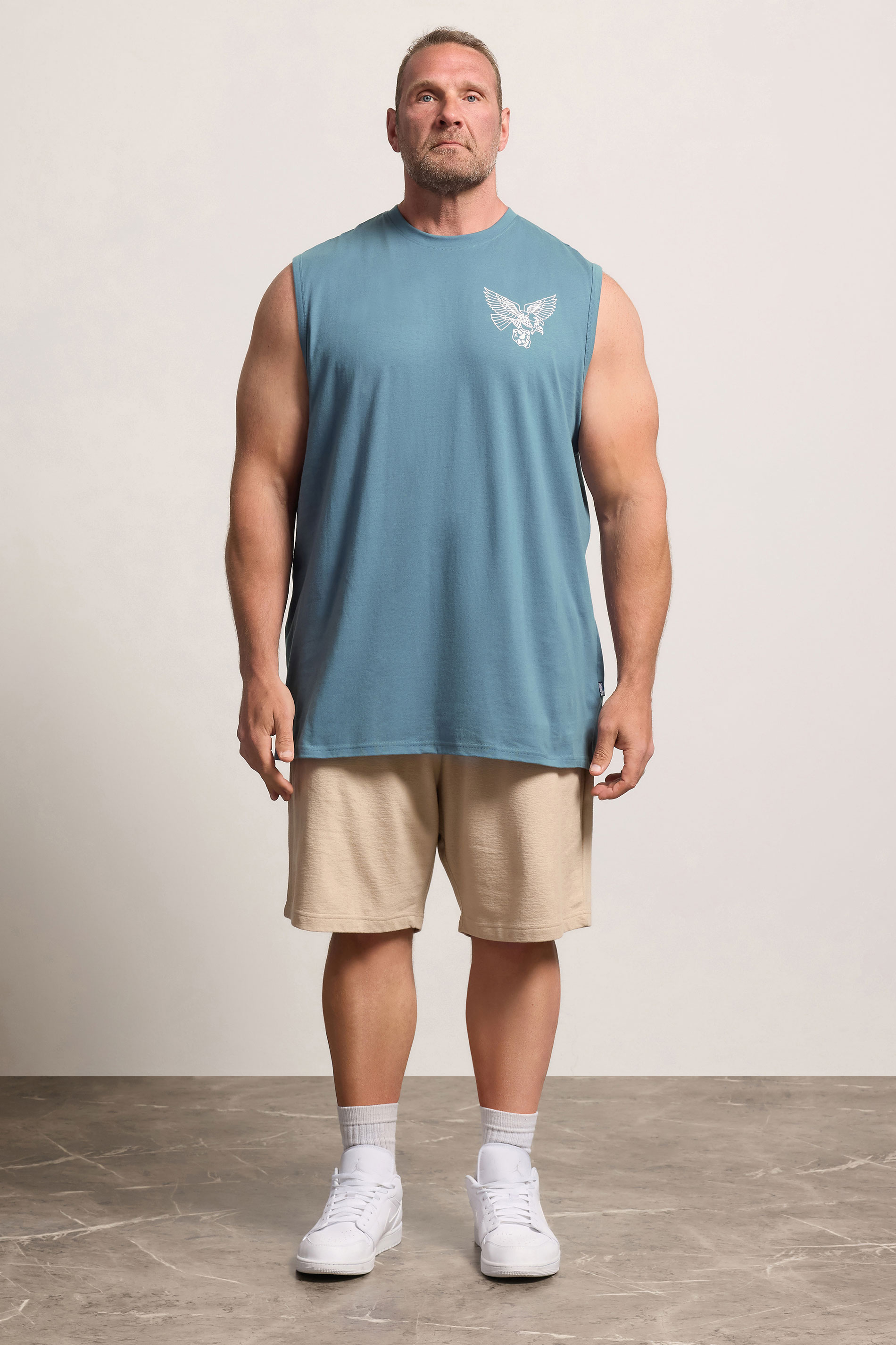 BadRhino Big & Tall Blue Eagle Graphic Extra Long Muscle Vest | BadRhino 1