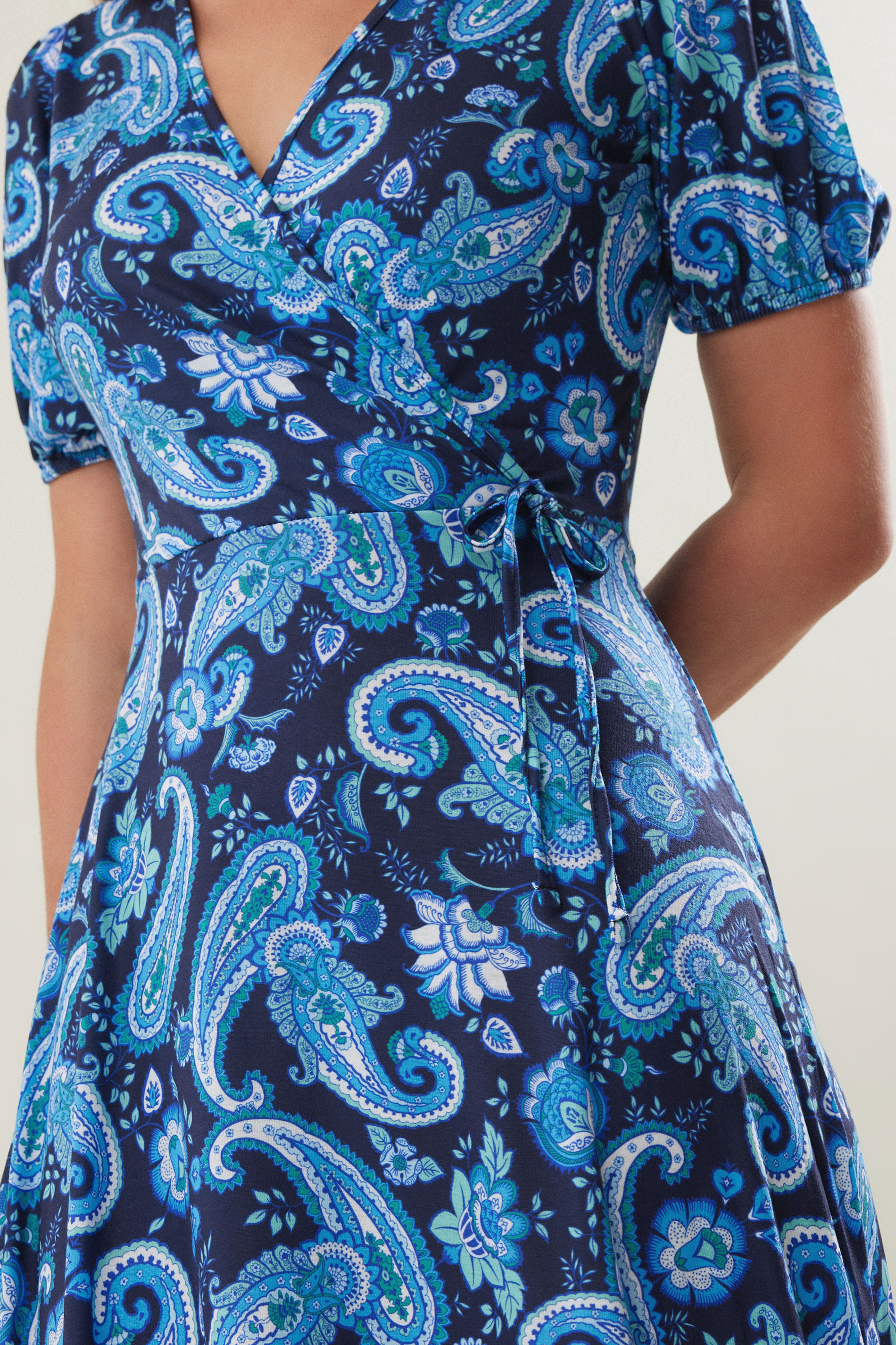 LTS Tall Royal Blue Floral Paisley Print Wrap Maxi Dress | Long Tall Sally 4