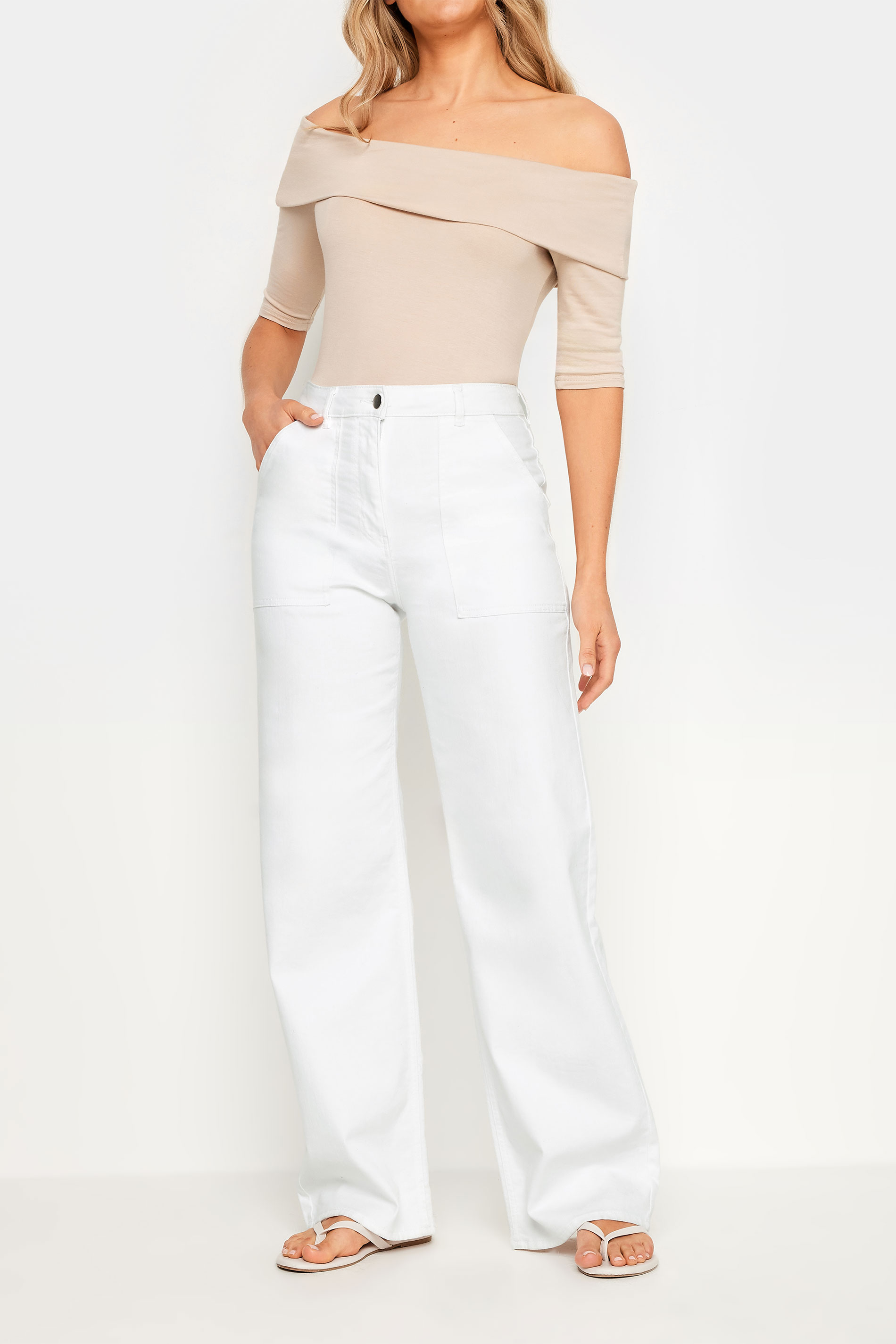LTS Tall White Wide Leg Jeans Long Tall Sally — free download