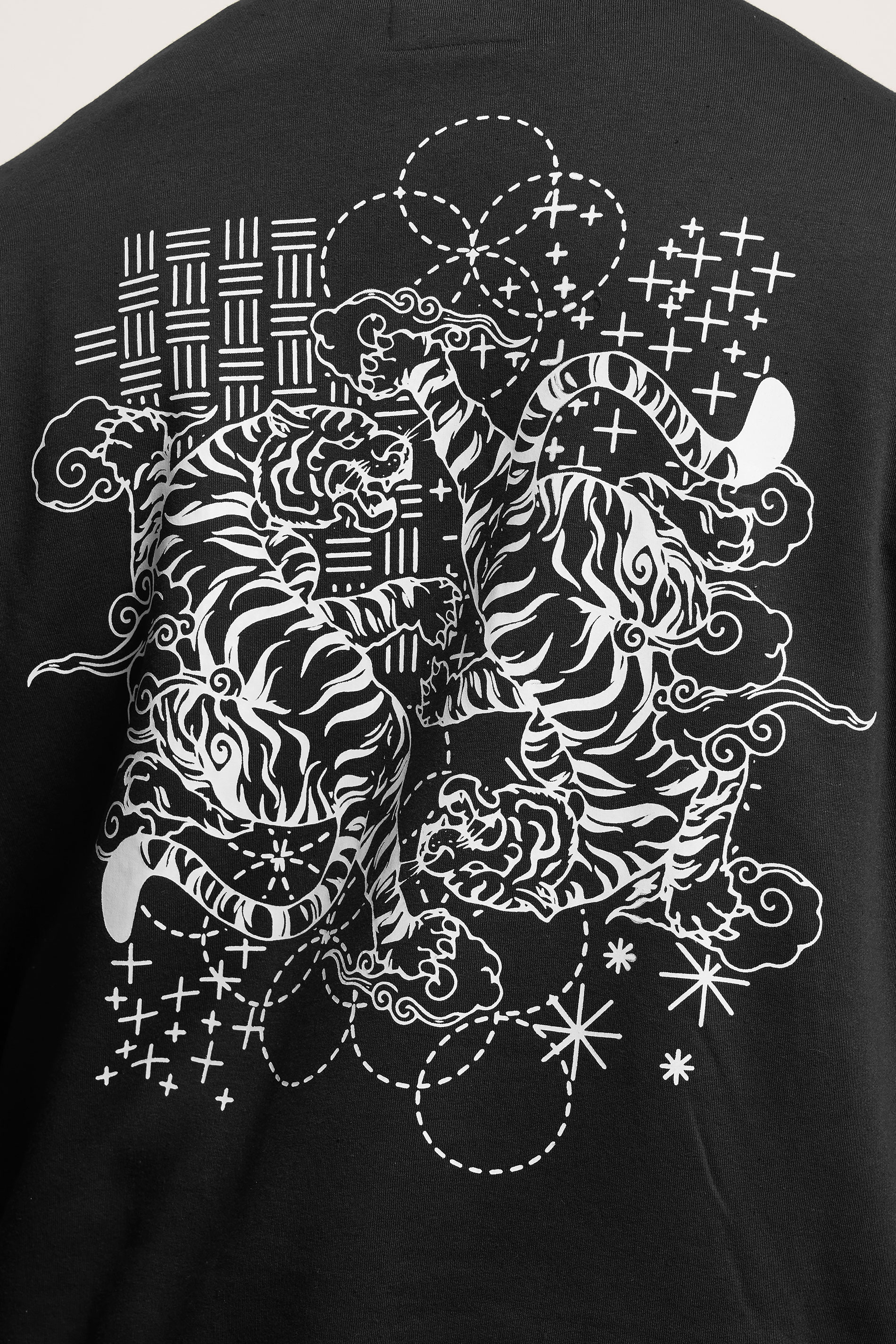 BadRhino Big & Tall Black Tiger Graphic Print Hoodie | BadRhino 5