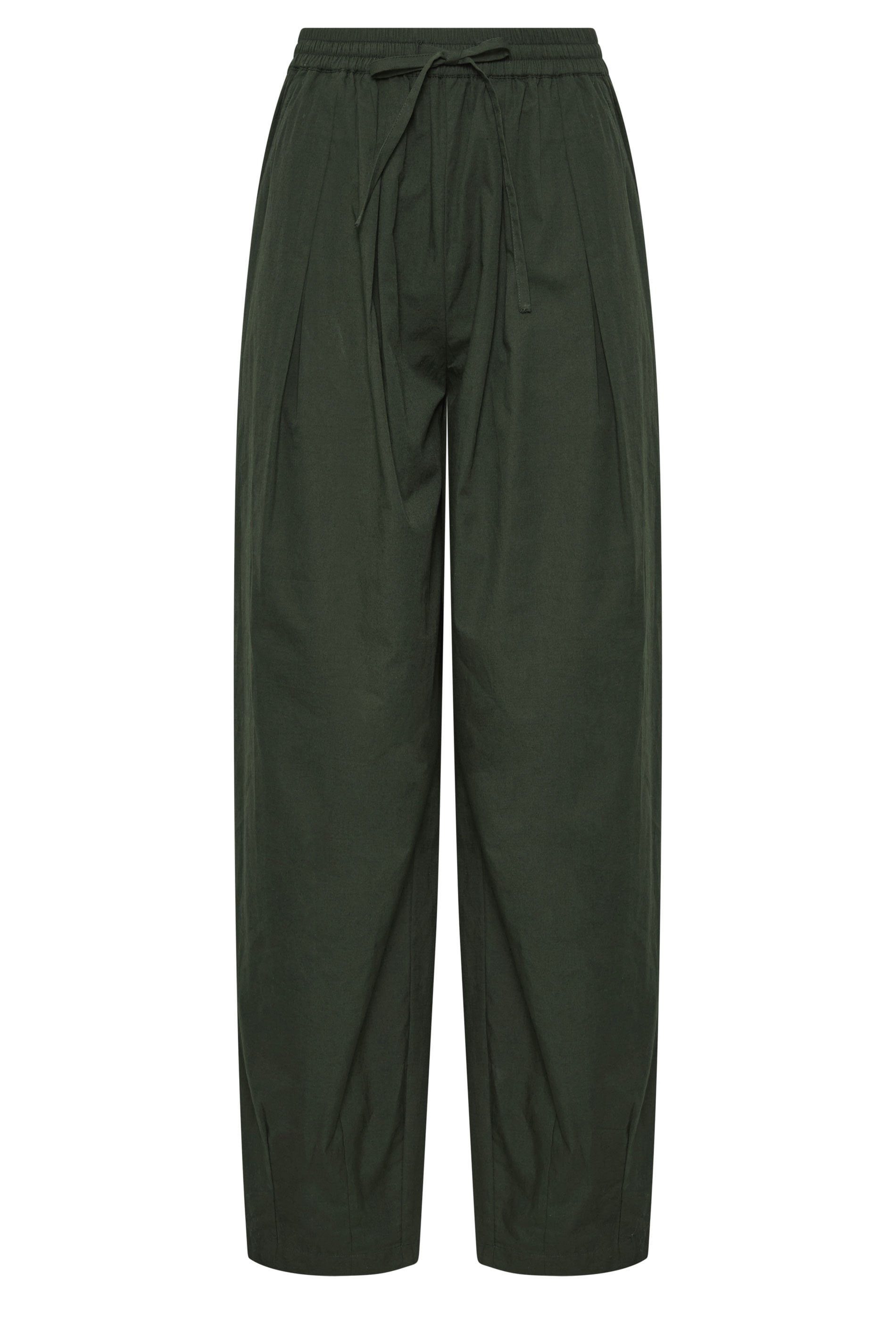 LTS Tall Women's Dark Green Cotton Barrel Trousers | Long Tall Sally 5