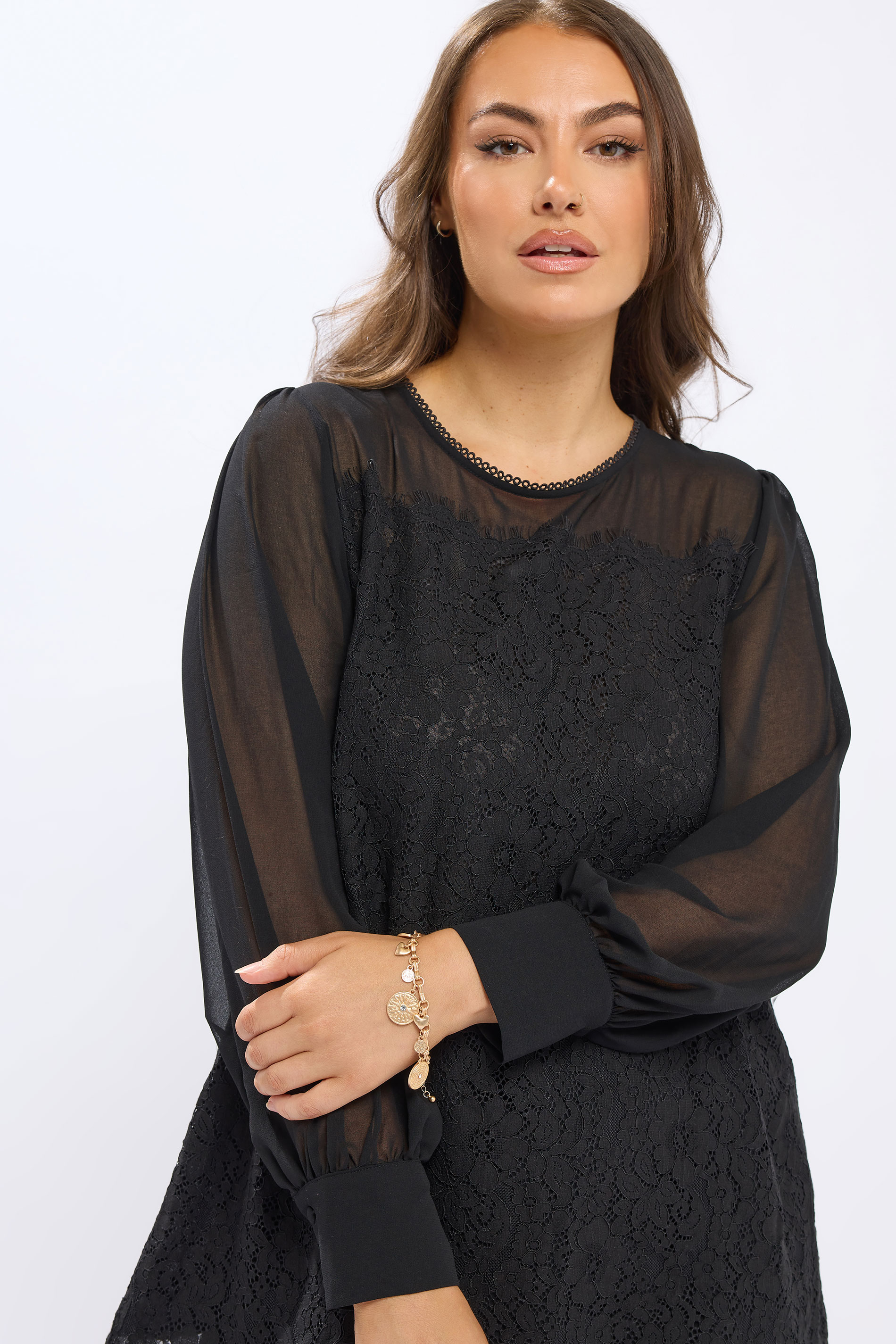 Gold Tone Charm Bracelet | Yours Clothing 1