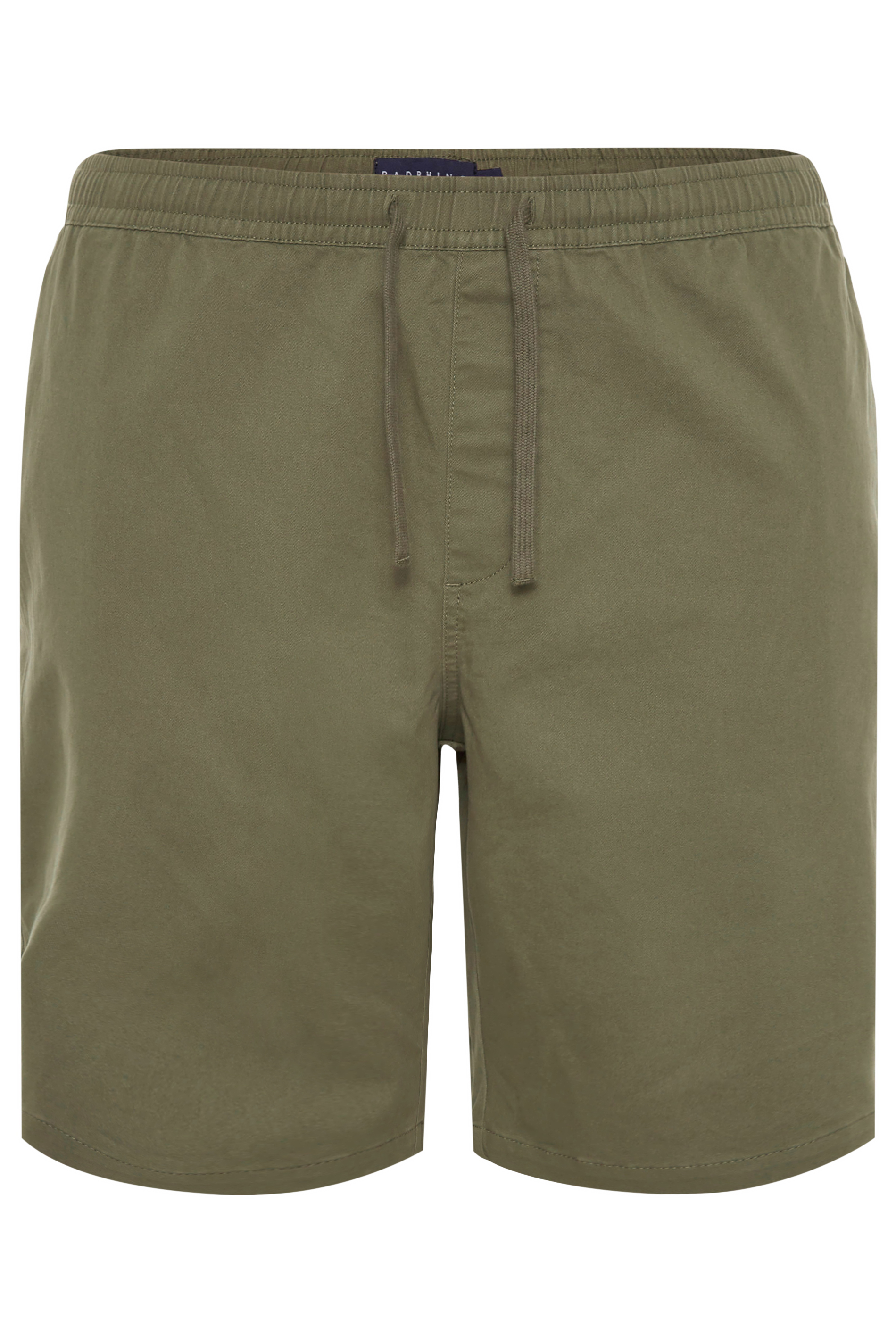 BadRhino Khaki Green Stretch Elasticated Waist Chino Shorts | BadRhino 6