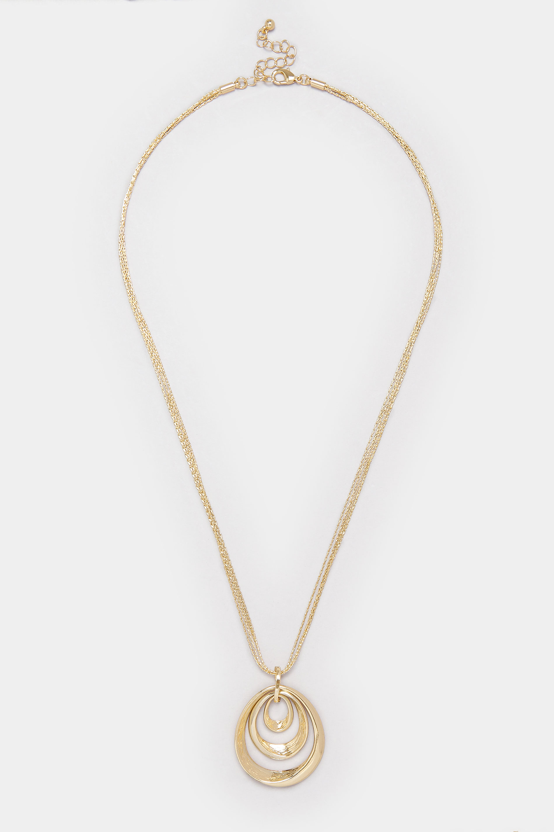 Gold Tone Circle Strand Necklace | Yours Clothing 2