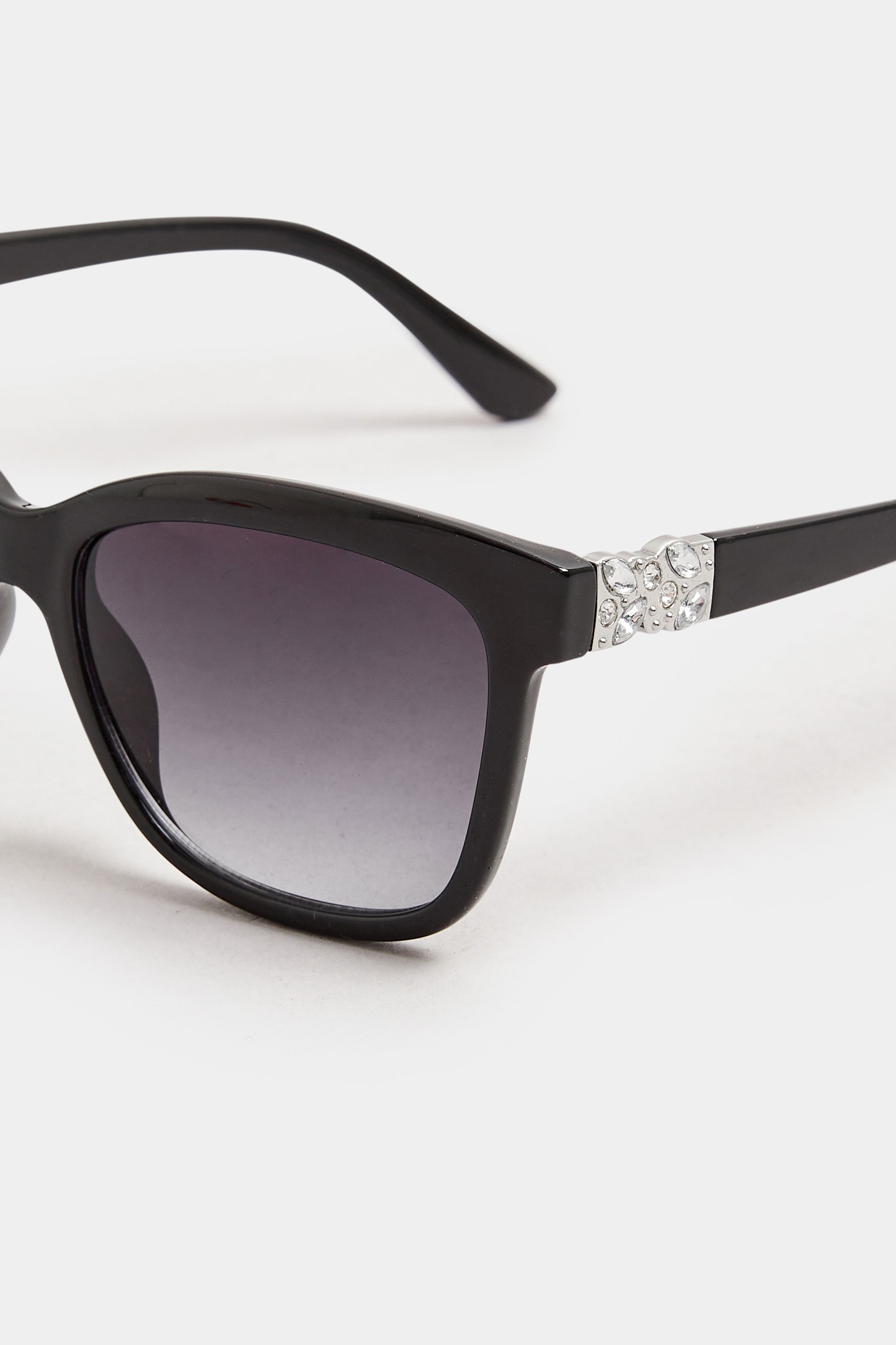 Black Diamante Arm Sunglasses | Yours Clothing 4