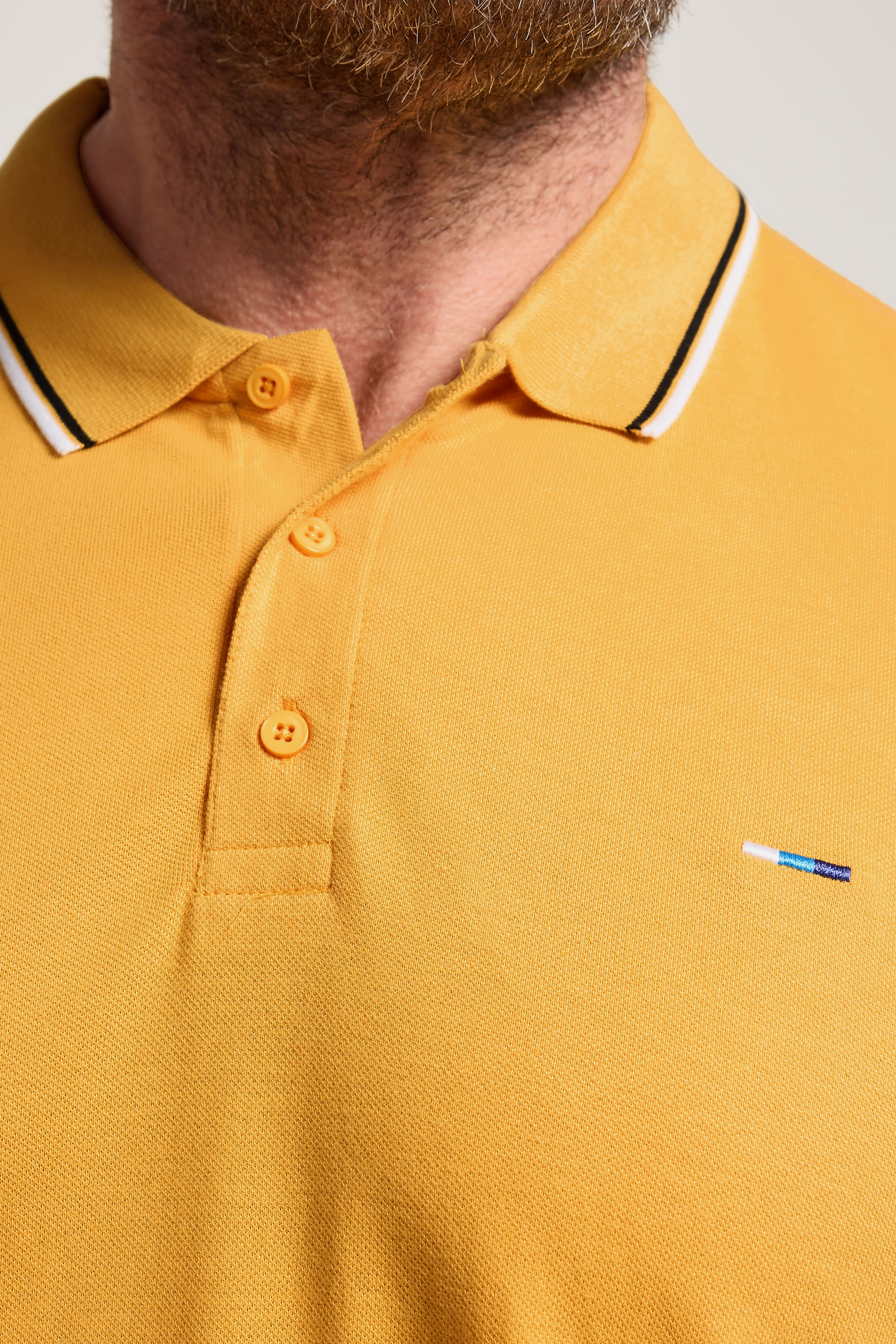 BadRhino Big & Tall Yellow Tipped Polo Shirt | BadRhino 4