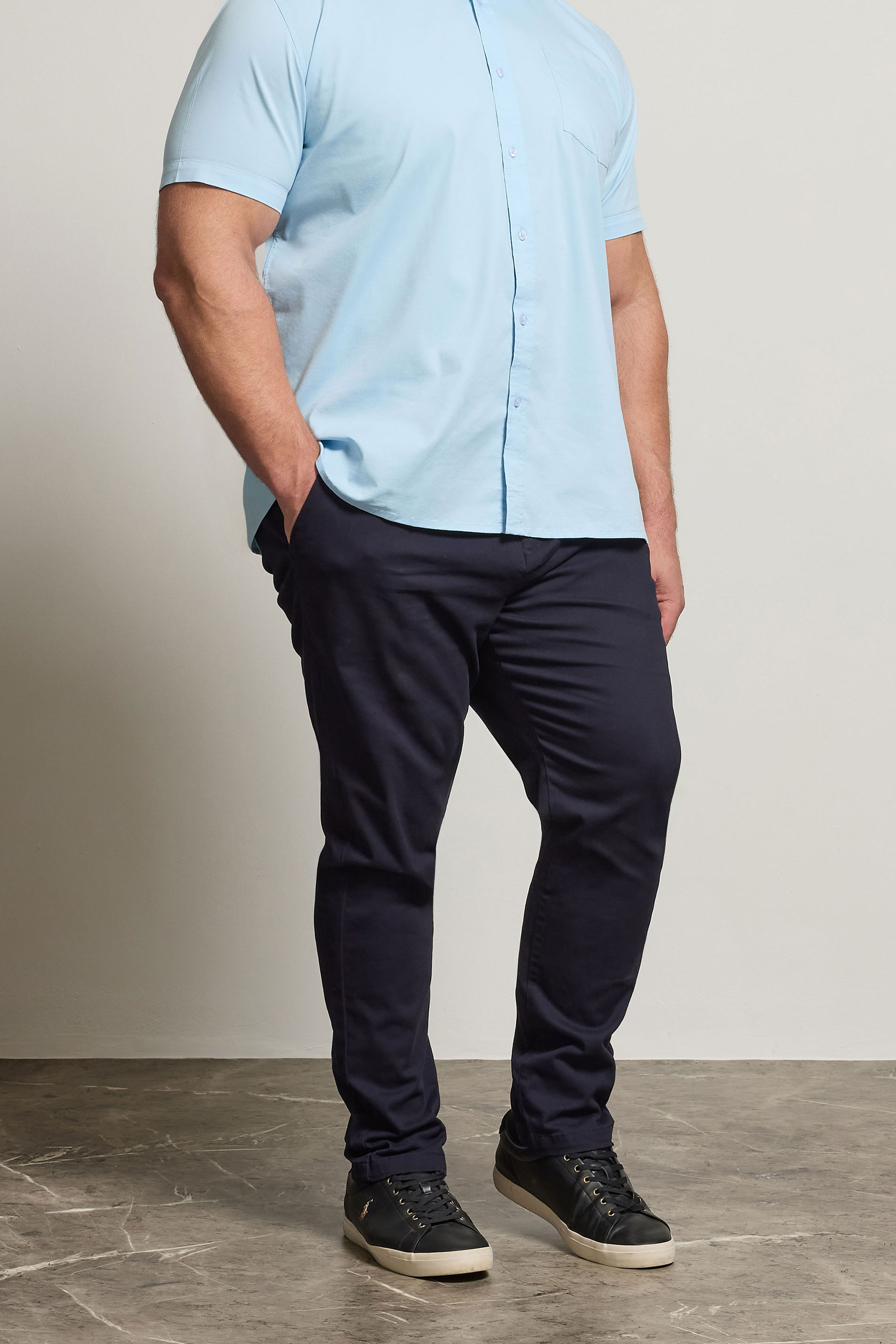 BadRhino Navy Blue Stretch Chinos | BadRhino 1