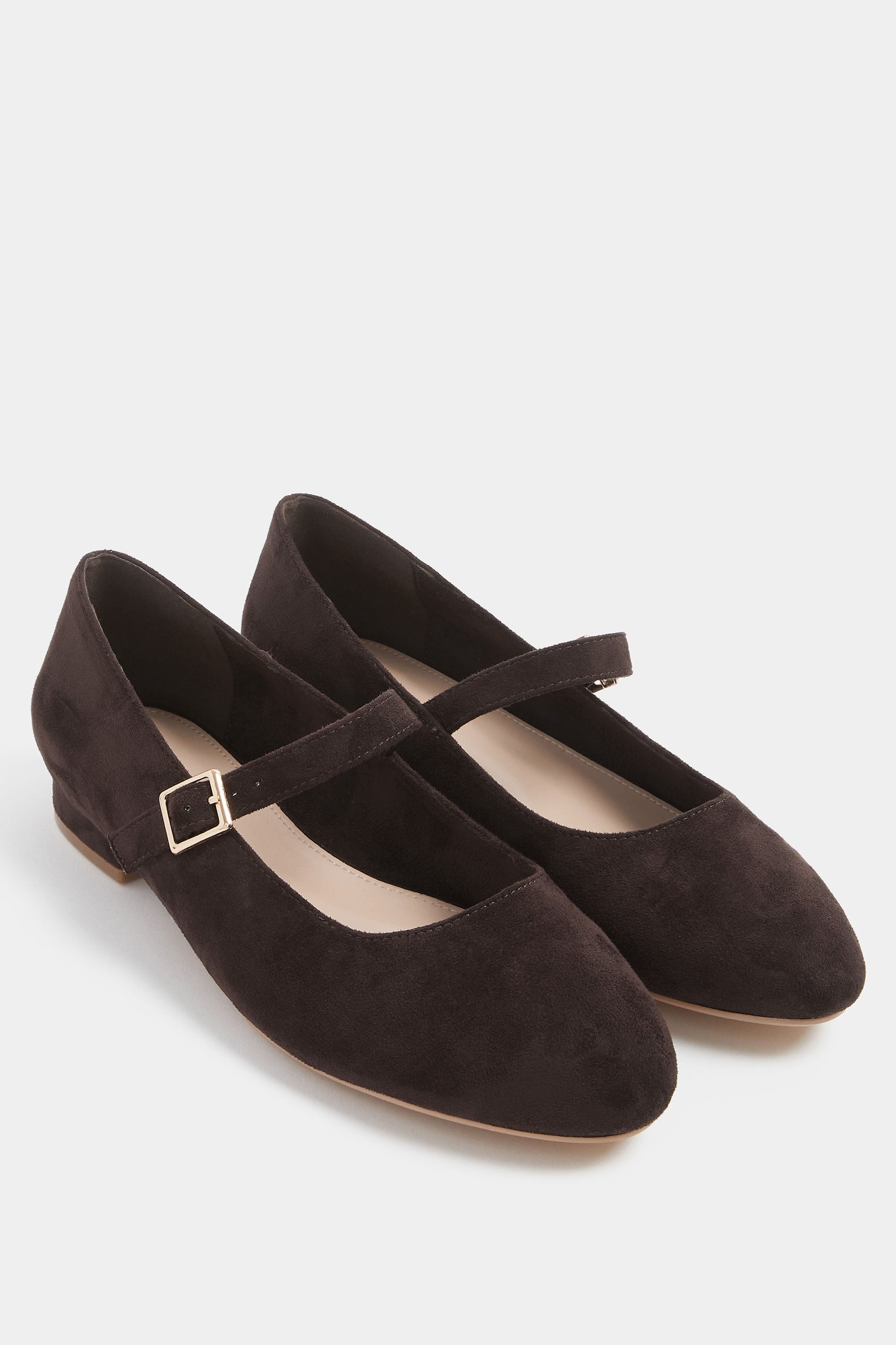 LTS Chocolate Brown Mary Jane Low Heel In Standard Fit | Long Tall Sally 3