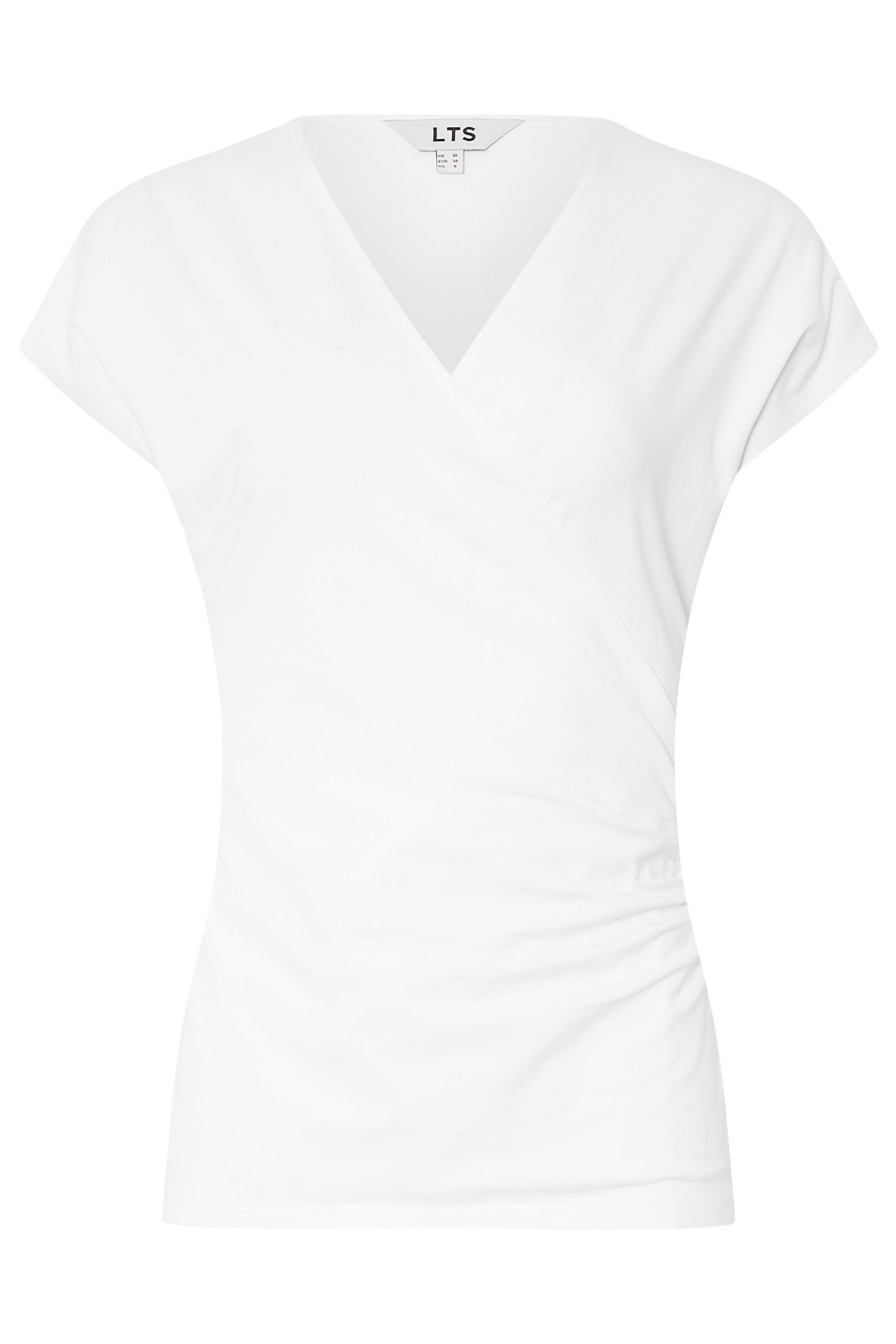 LTS Tall 2 PACK Navy Blue & White Grown Sleeve Wrap Tops | Long Tall Sally 9
