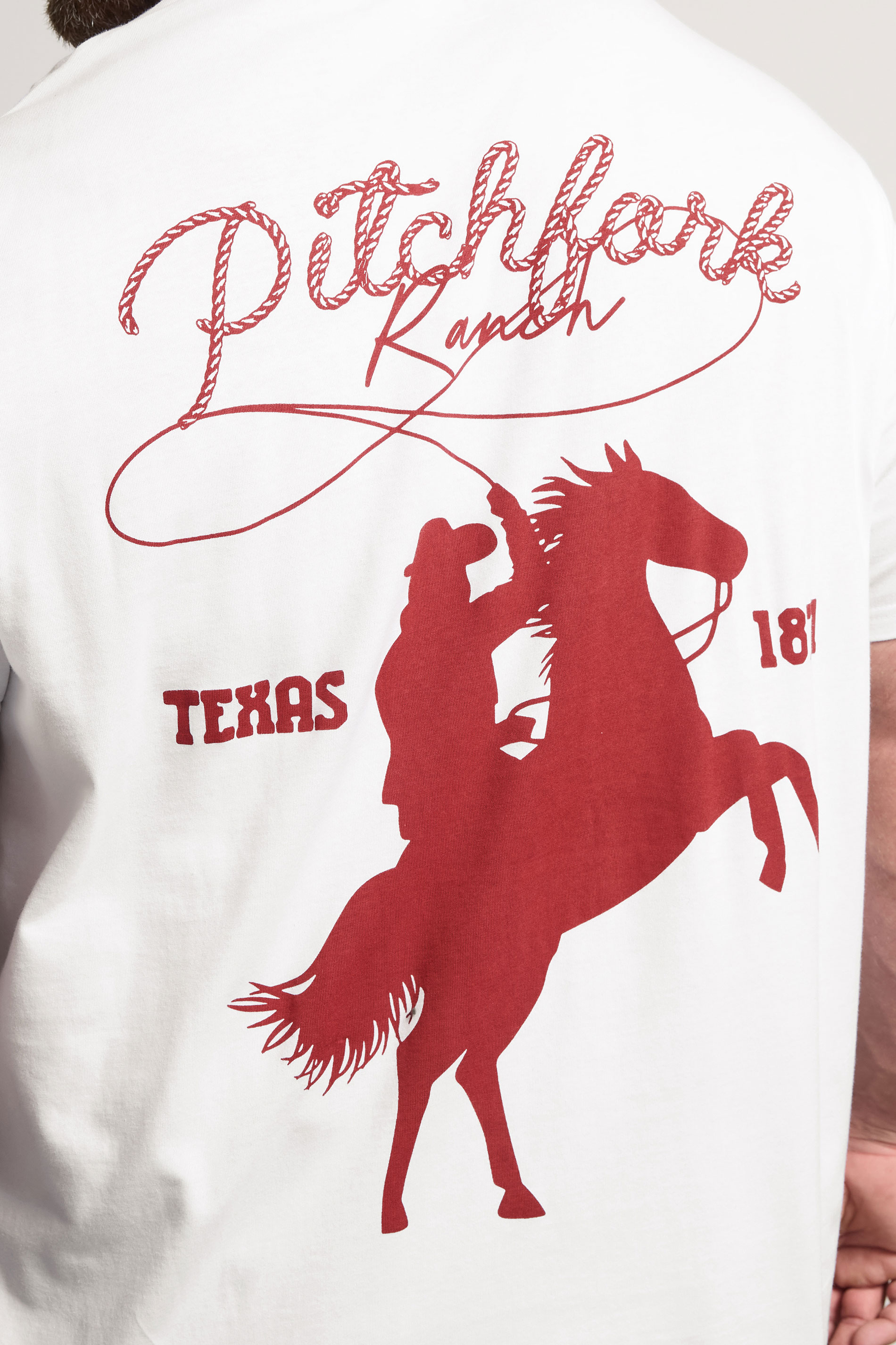 BadRhino Big & Tall White 'Pitchfork' Graphic T-Shirt | BadRhino 6