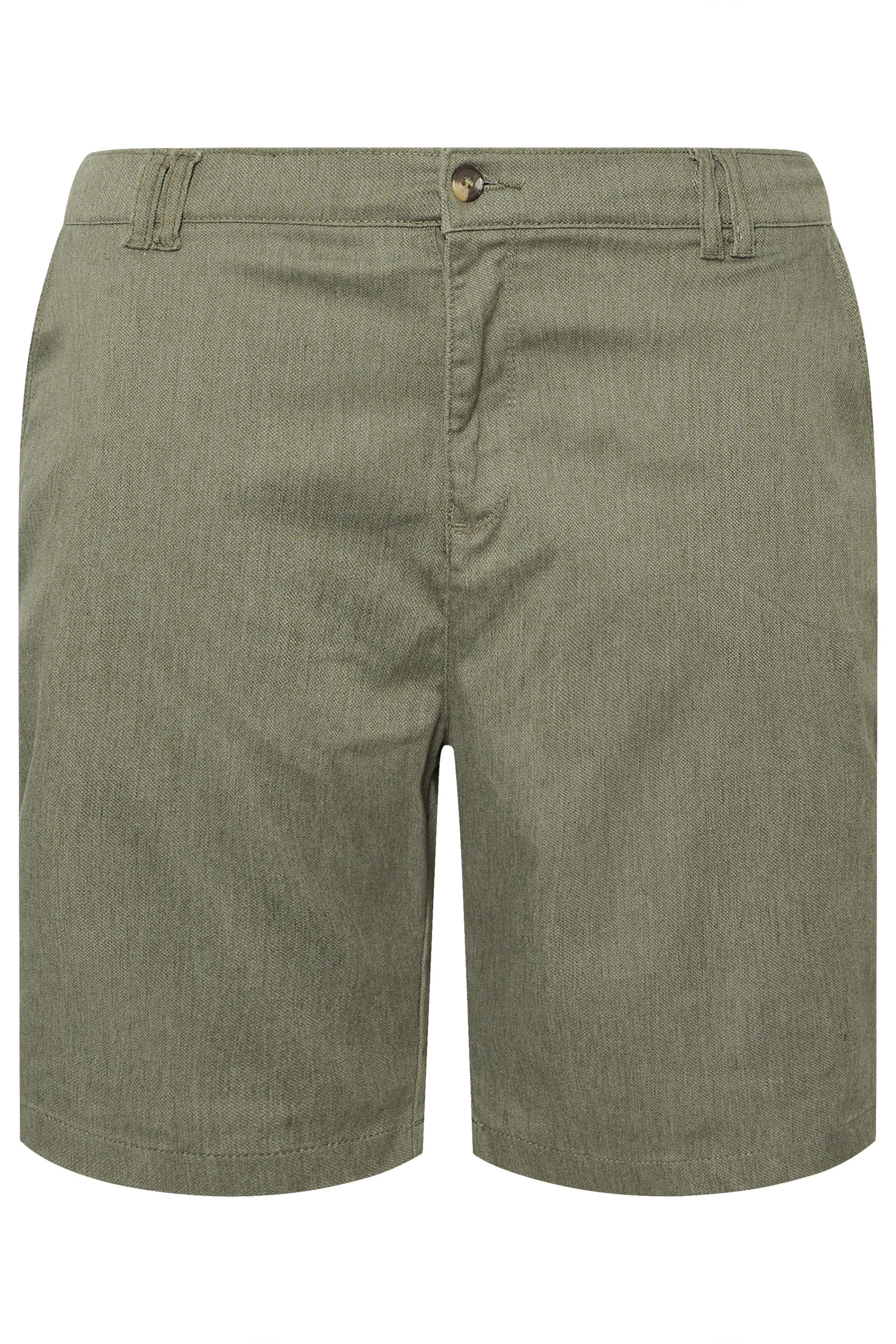KAM Big & Tall Sage Green Smart Stretch Shorts | BadRhino 4