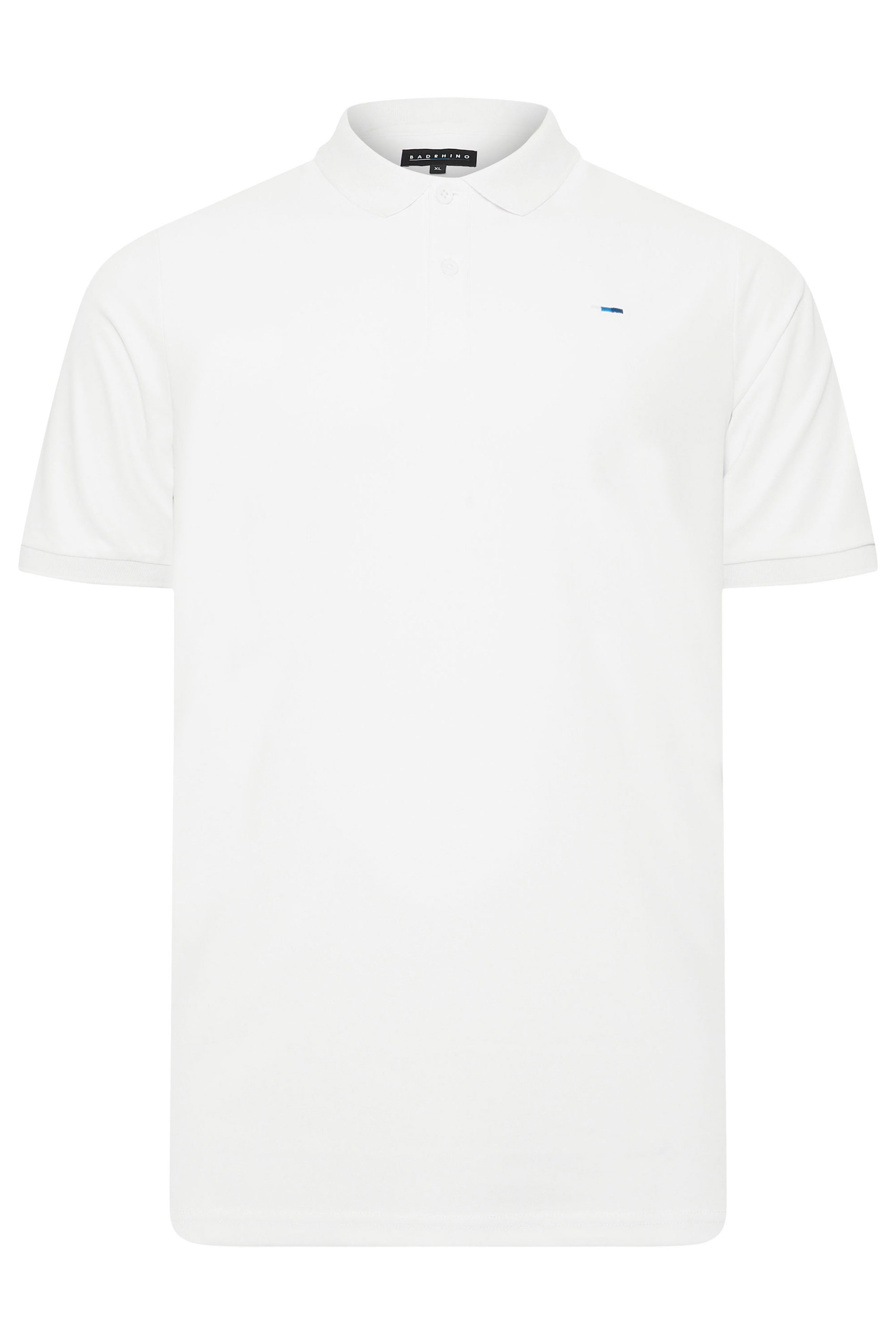BadRhino Big & Tall White Pique Golf Polo Shirt | BadRhino 3
