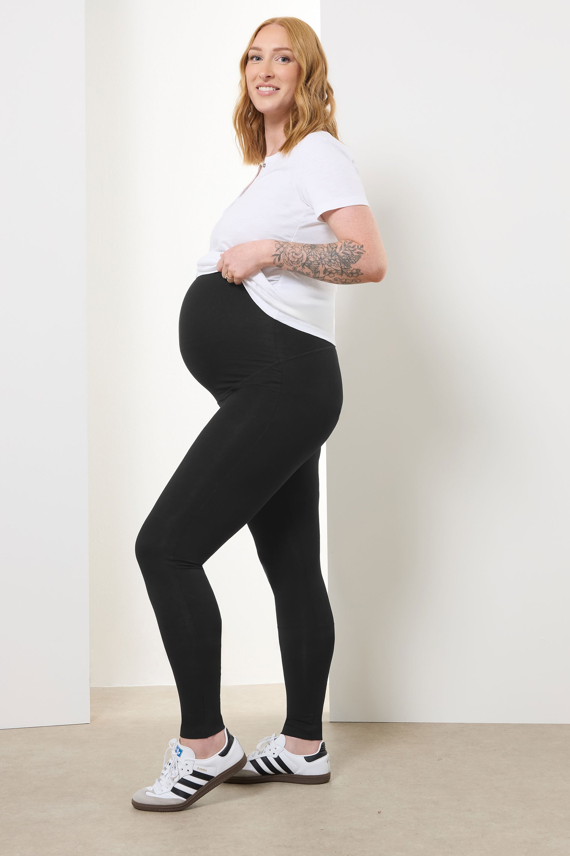 LTS Tall Black Maternity Basic Leggings | Long Tall Sally 1