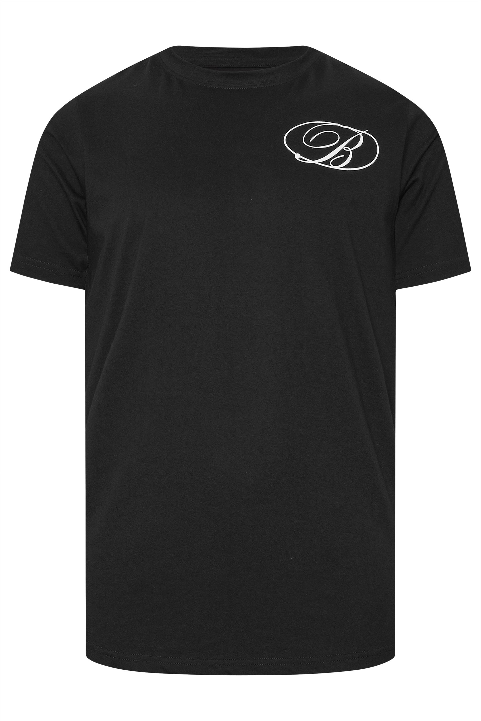 BadRhino Big & Tall Black Logo Back Print T-Shirt | BadRhino 6