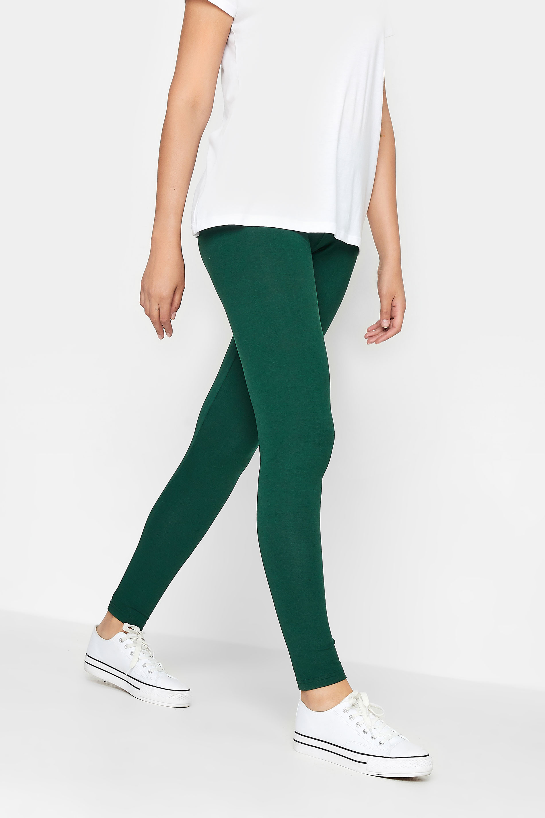 Long Tall Sally - LTS Tall 2 Pack Black & Green Stretch Cotton Leggings -  Women's : : Fashion