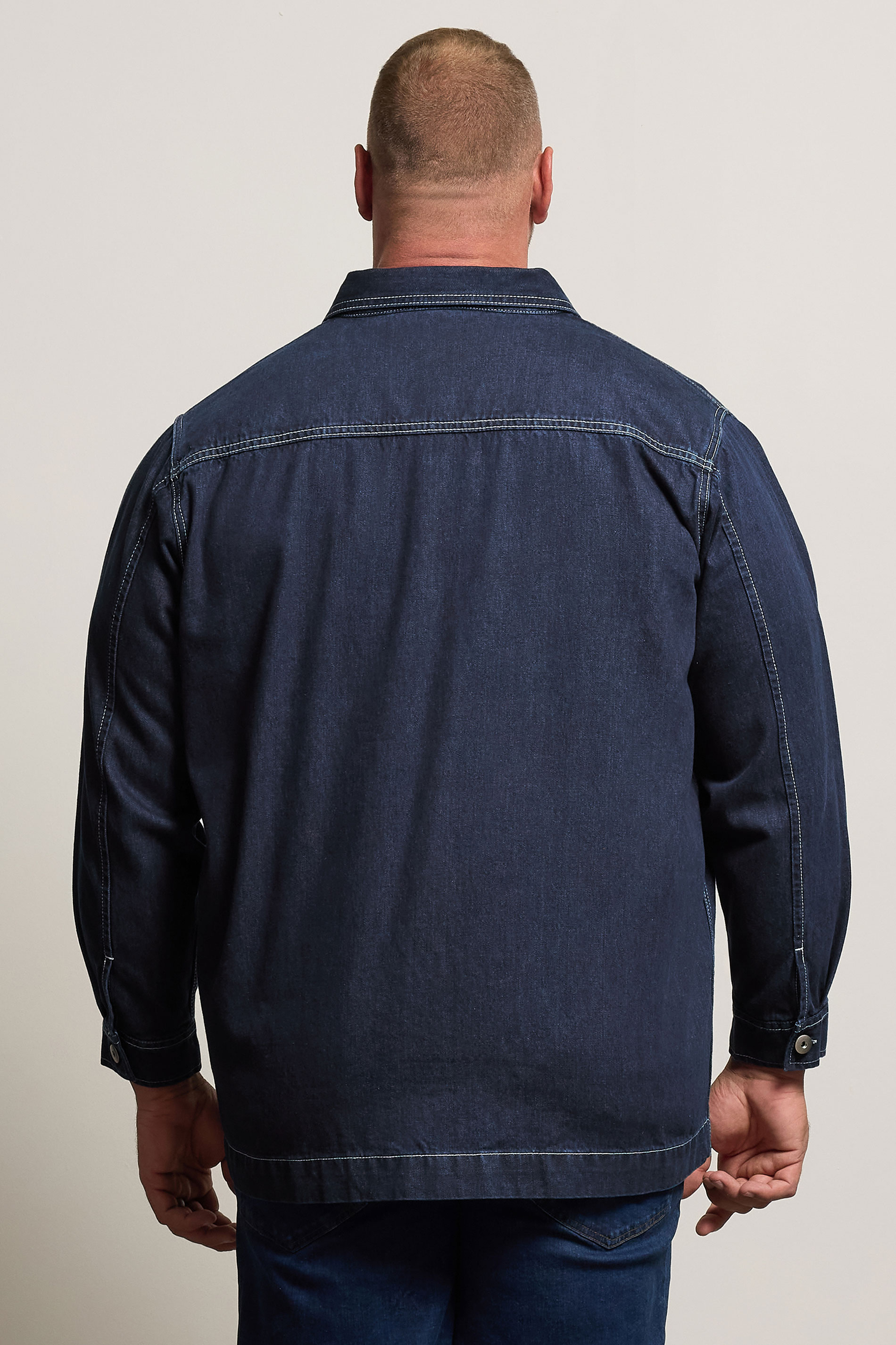 BadRhino Big & Tall Blue Chore Denim Shacket | BadRhino 4