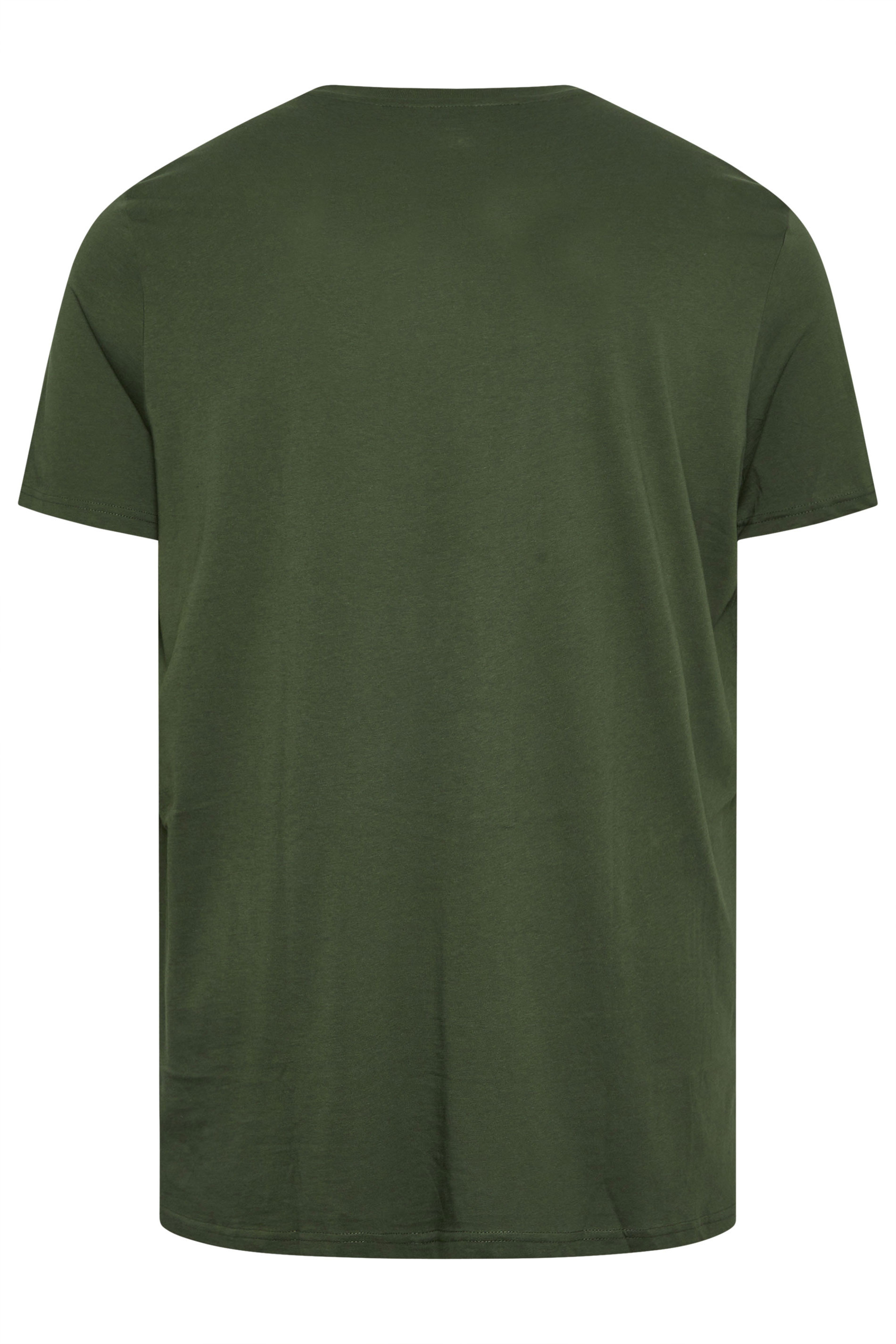 BEN SHERMAN Big & Tall Camo Green Trippy Helmets Printed T-Shirt | BadRhino 4