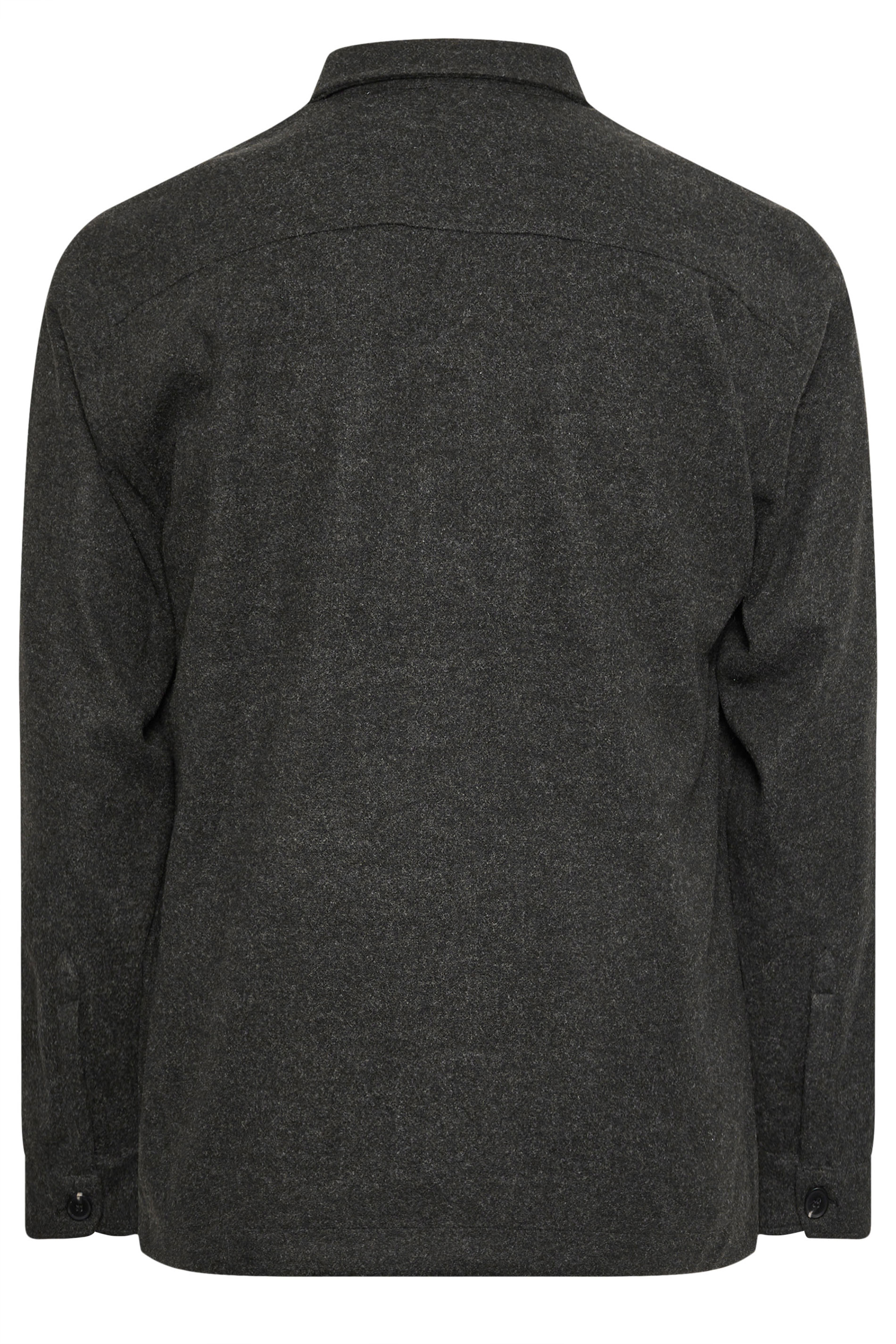 BadRhino Big & Tall Charcoal Grey Premium Button Down Shacket | BadRhino 8
